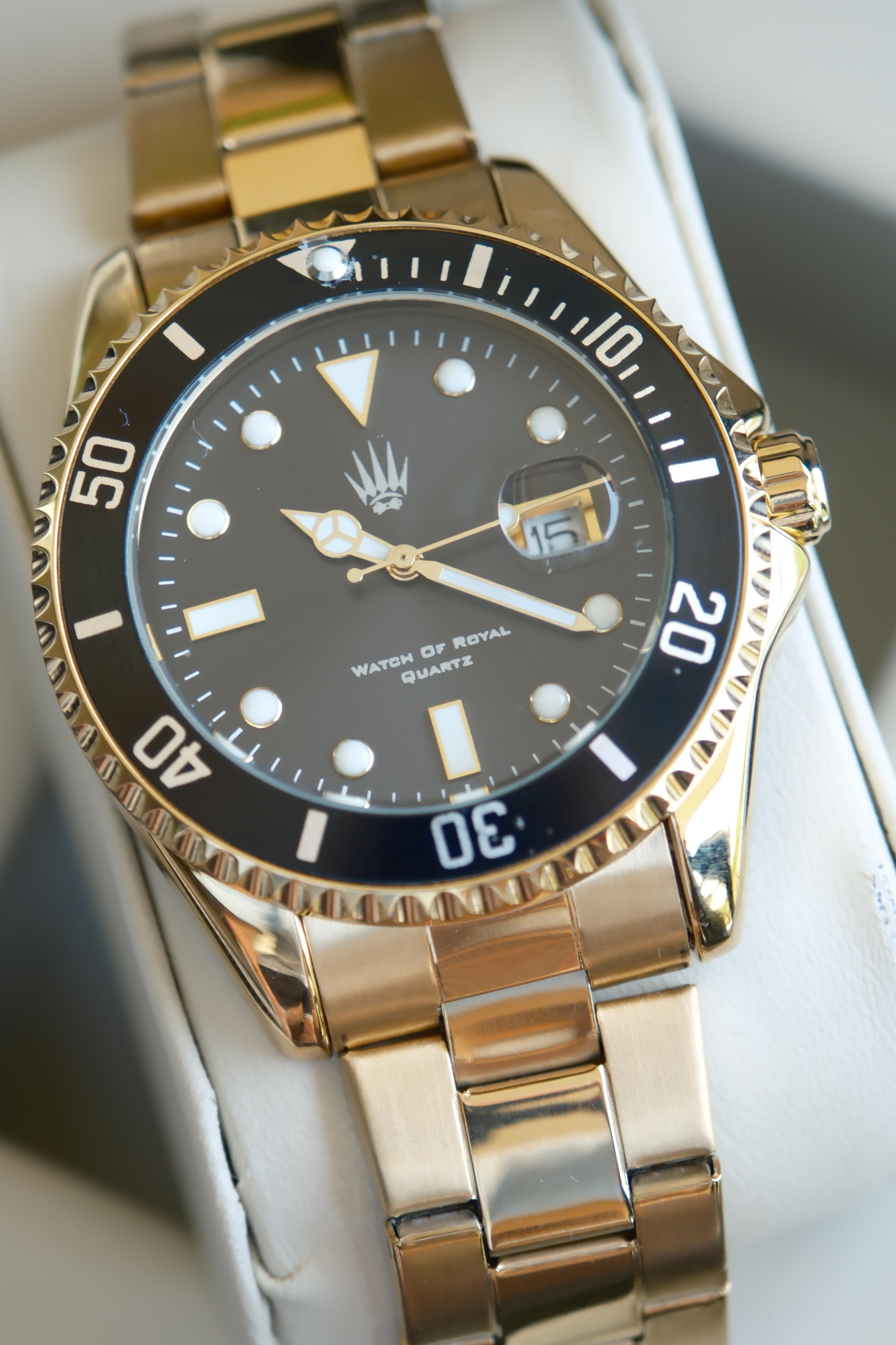 Bold Gold Black Çelik Kol SaatiWatchesWATCHOFROYALRichardBold Gold Black Çelik Kol Saati