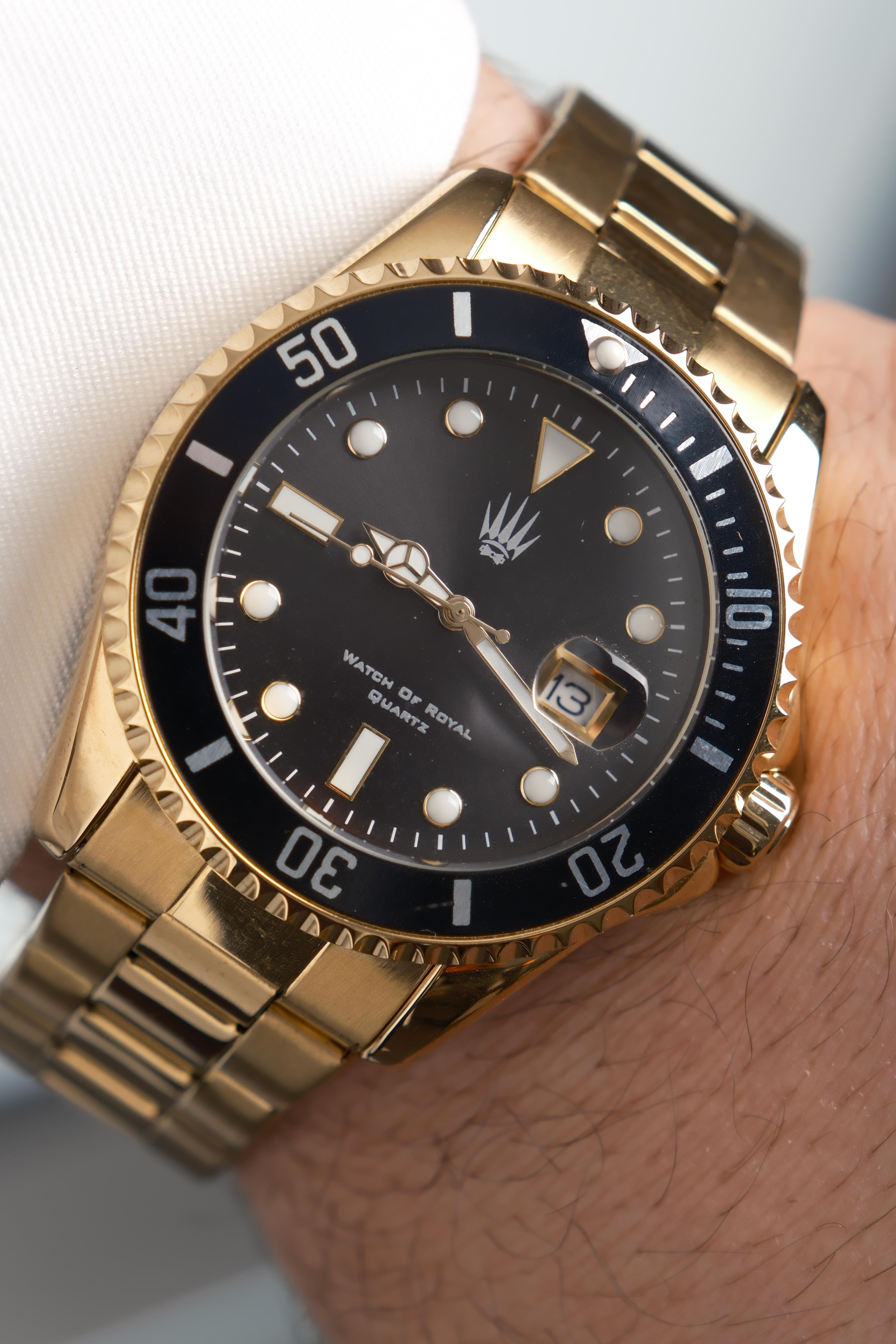 Bold Gold Black Çelik Kol SaatiWatchesWATCHOFROYALRichardBold Gold Black Çelik Kol Saati