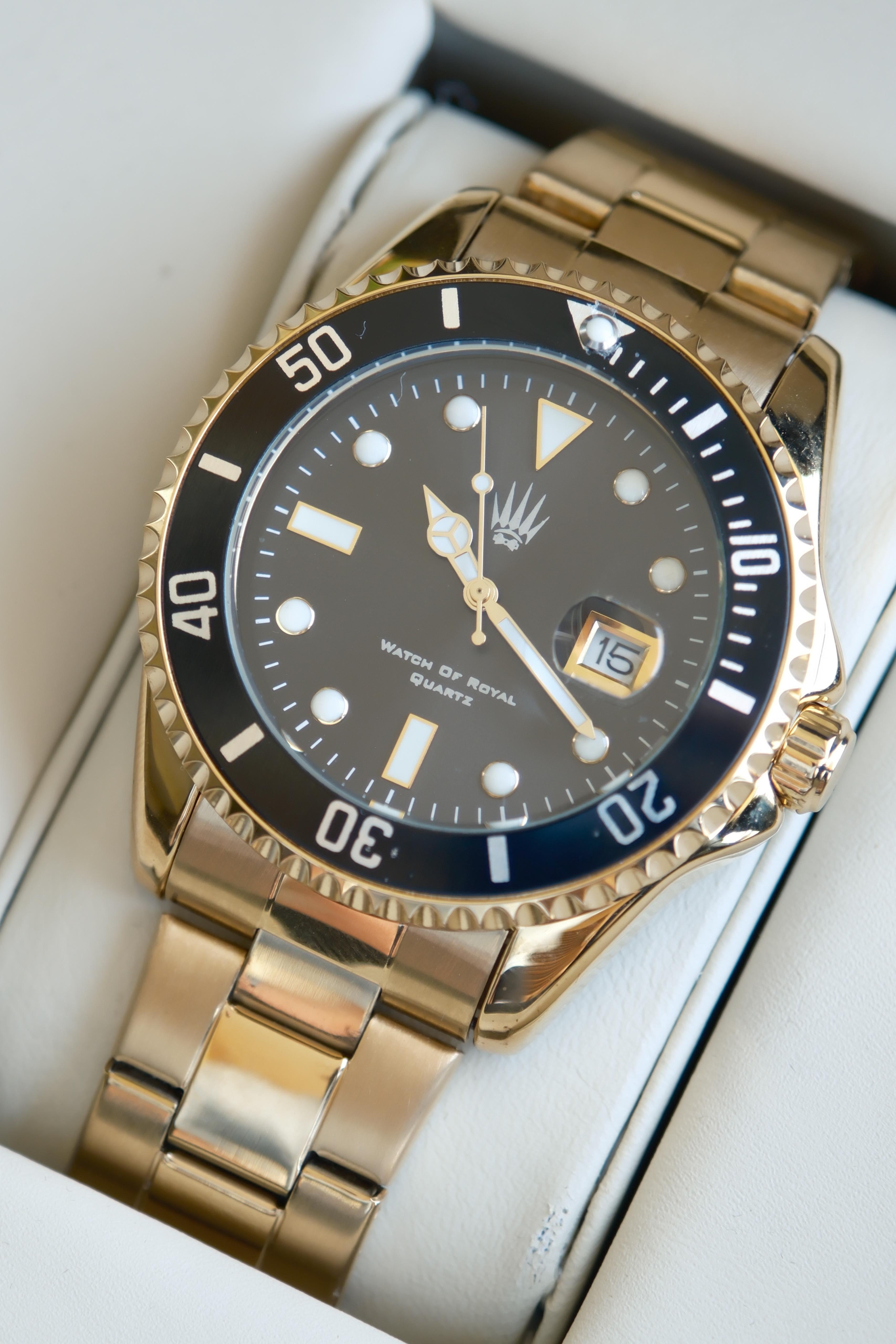 Bold Gold Black Çelik Kol SaatiWatchesWATCHOFROYALRichardBold Gold Black Çelik Kol Saati