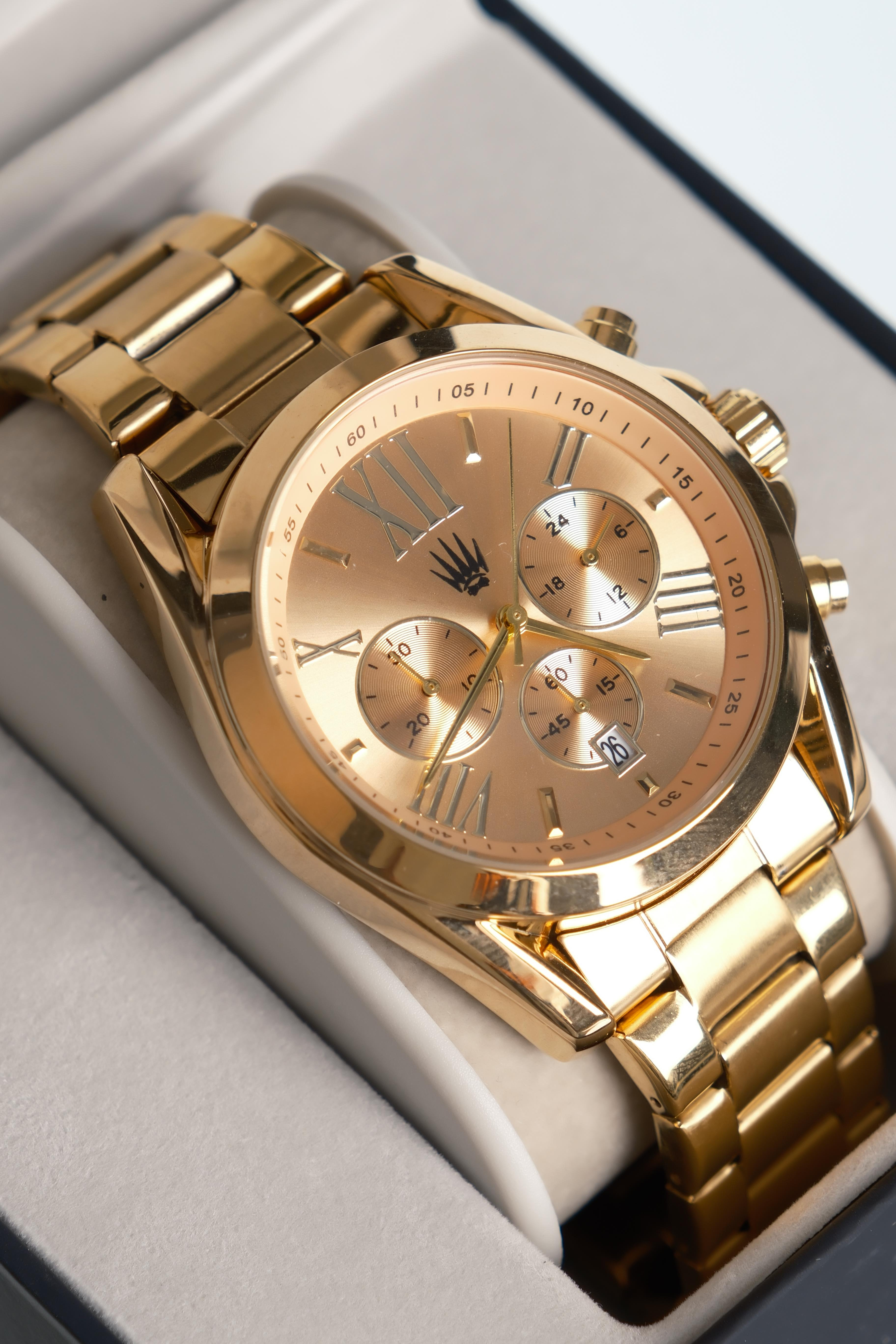 Royce Gold Çelik Kol SaatiWatchesWATCHOFROYALRoyceRoyce Gold Çelik Kol Saati