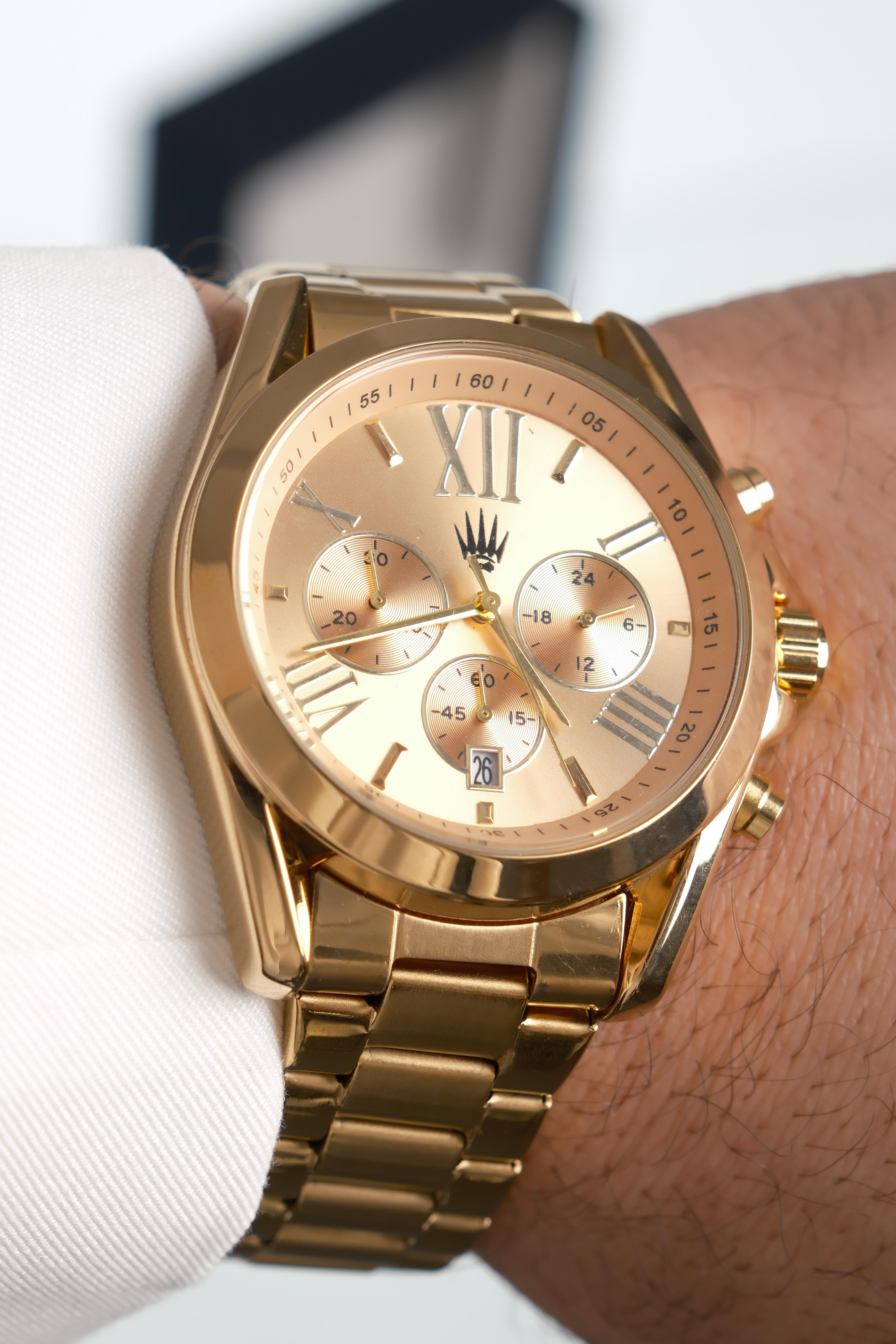 Royce Gold Çelik Kol SaatiWatchesWATCHOFROYALRoyceRoyce Gold Çelik Kol Saati