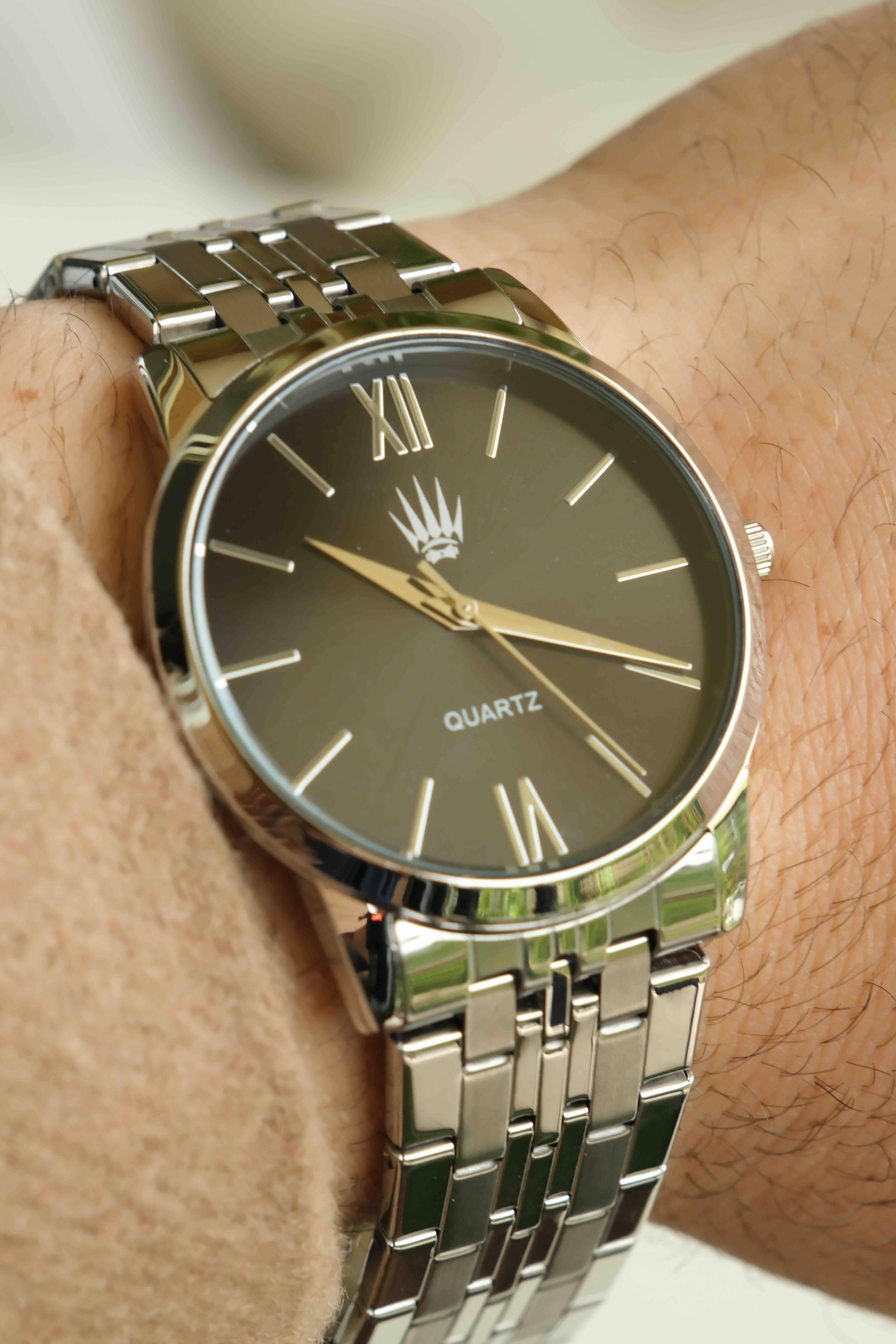 Rustic Silver Black Quartz Kol SaatiWatchesWATCHOFROYALrusticRustic Silver Black Quartz Kol Saati