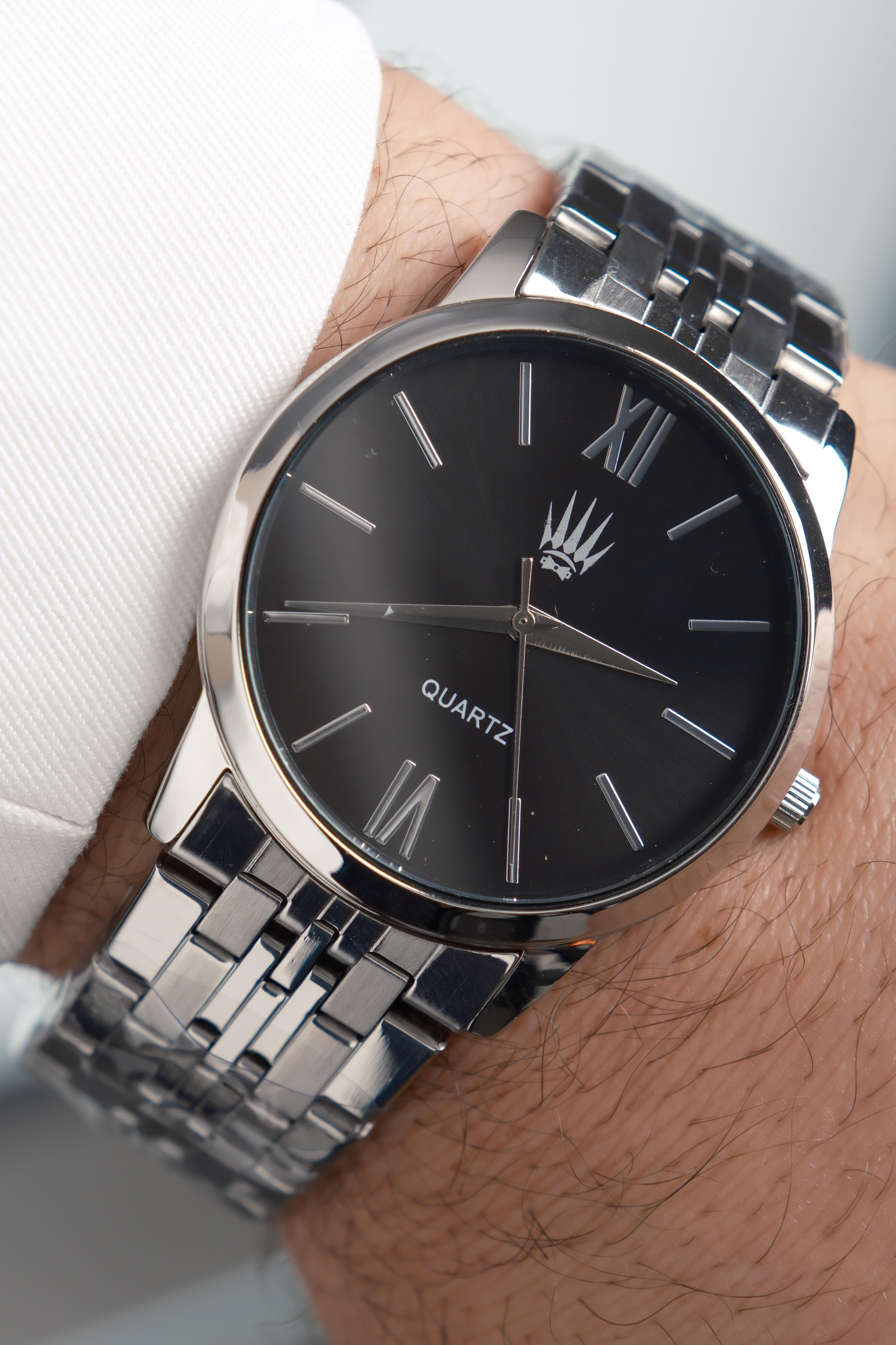 Rustic Silver Black Quartz Kol SaatiWatchesWATCHOFROYALrusticRustic Silver Black Quartz Kol Saati