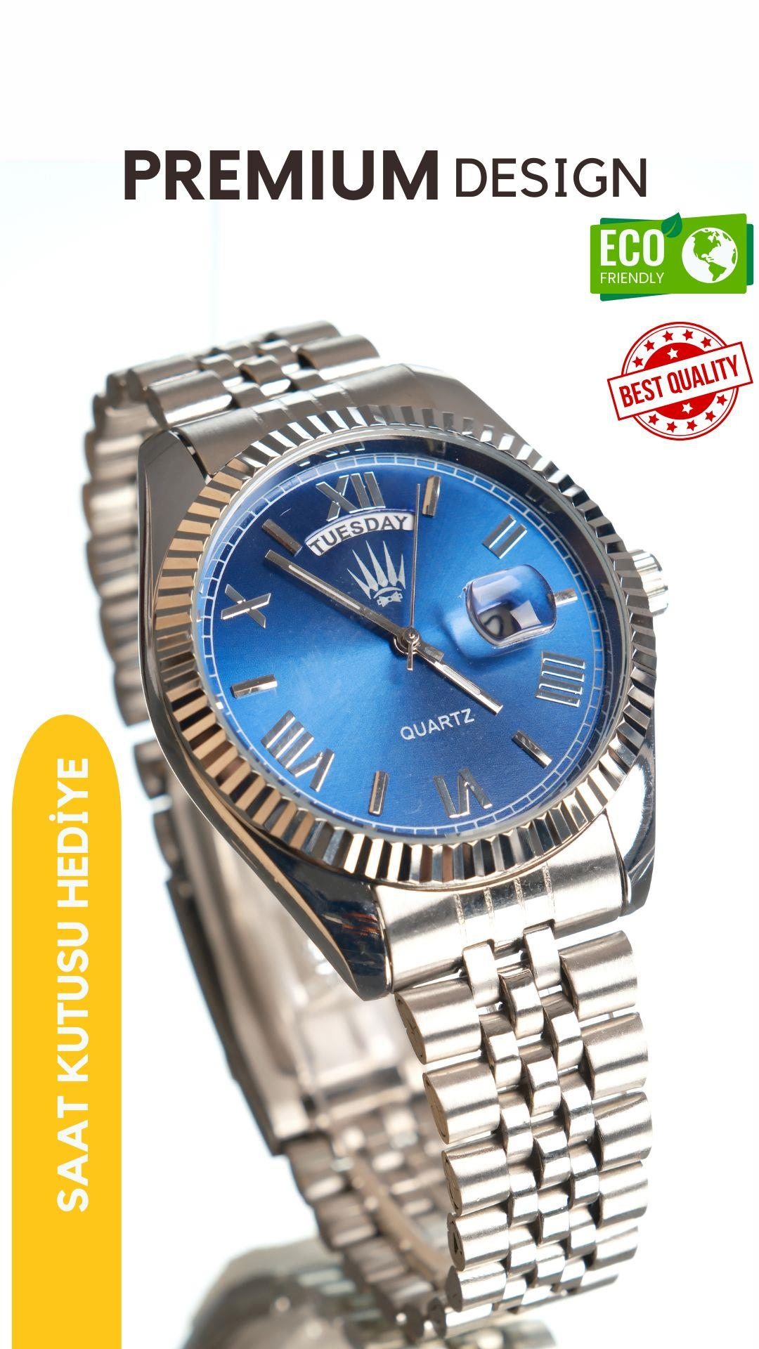 Rynor Silver Blue Kol SaatiWatchesWATCHOFROYALRynorRynor Silver Blue Kol Saati