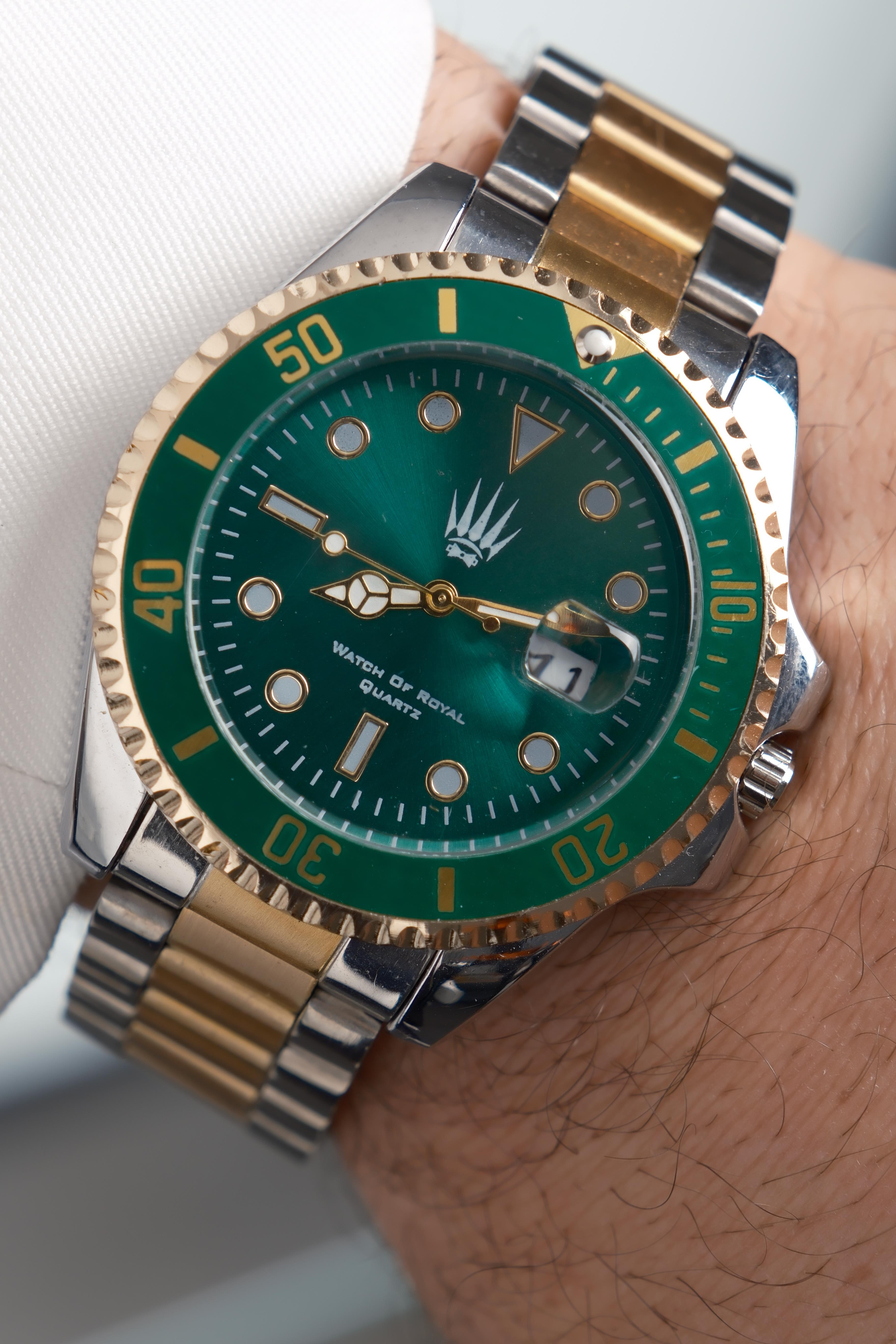 Titan Silver Gold Yeşil Kol SaatiWatchesWATCHOFROYALTitanTitan Silver Gold Yeşil Kol Saati