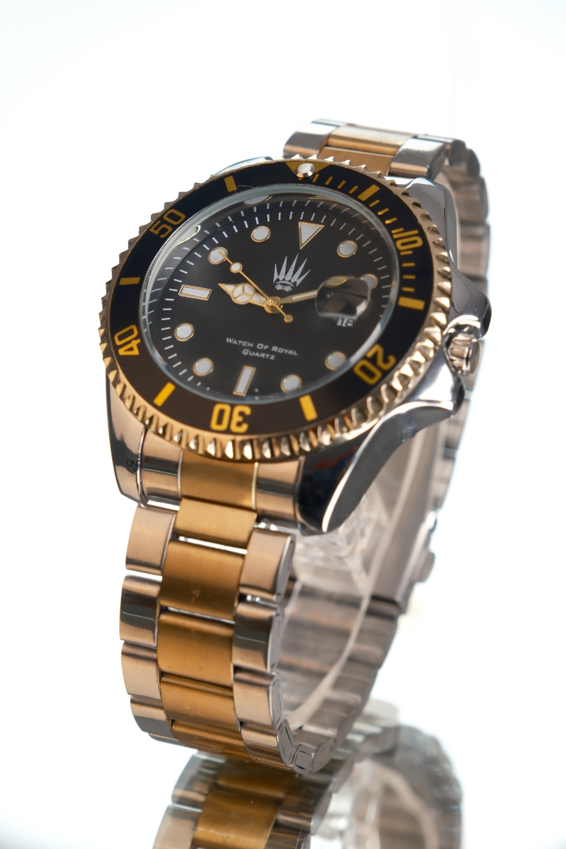 Titan Silver Gold Black Kol SaatiWatchesWATCHOFROYALTitanTitan Silver Gold Black Kol Saati