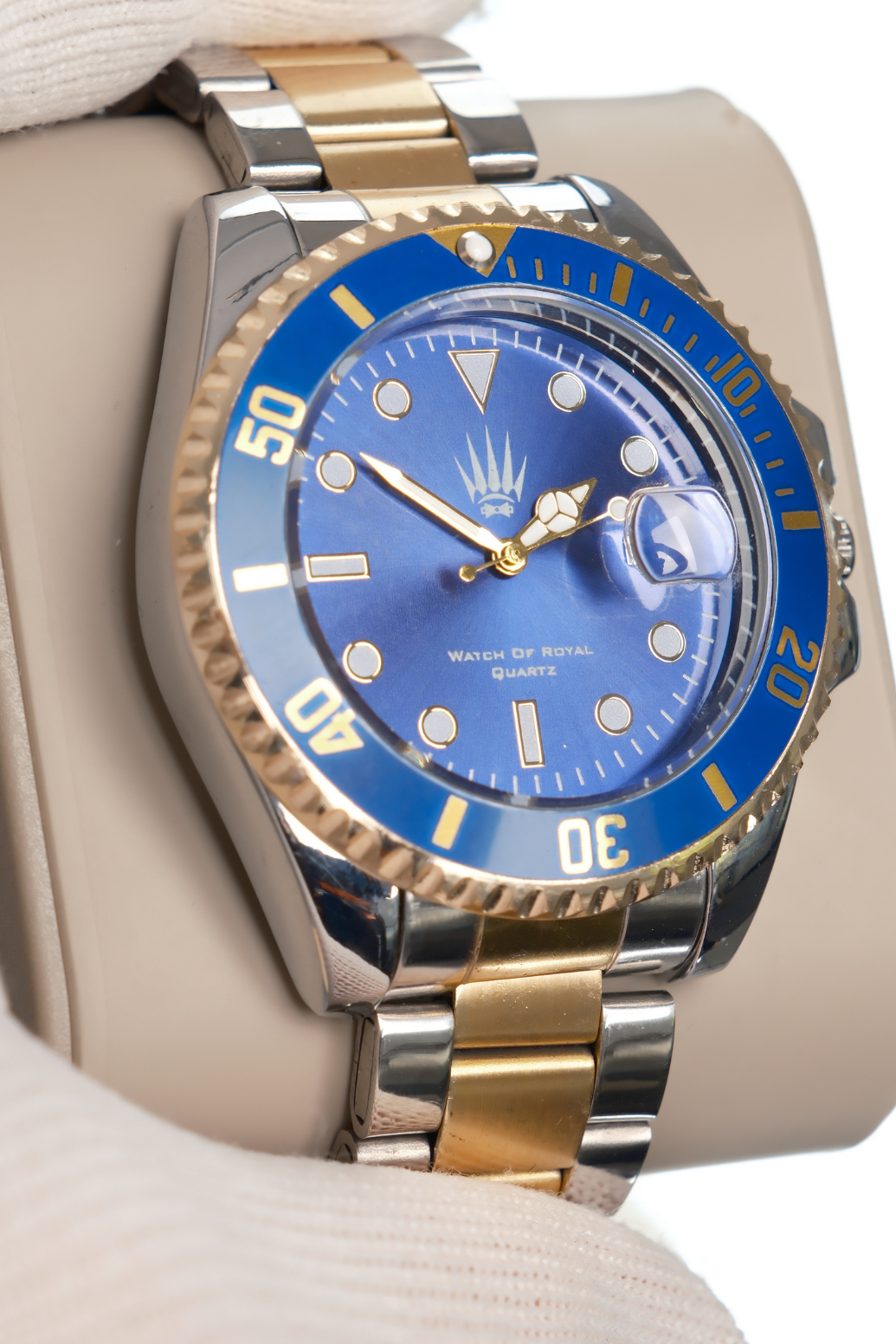 Titan Silver Gold Blue Kol SaatiKol SaatiWATCHOFROYALTitanTitan Silver Gold Blue Kol Saati