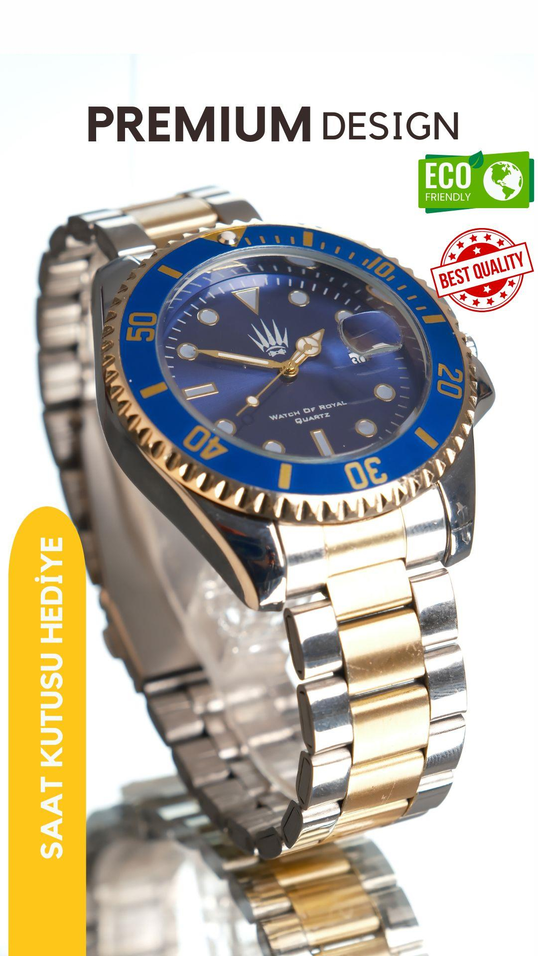 Titan Silver Gold Blue Kol SaatiKol SaatiWATCHOFROYALTitanTitan Silver Gold Blue Kol Saati