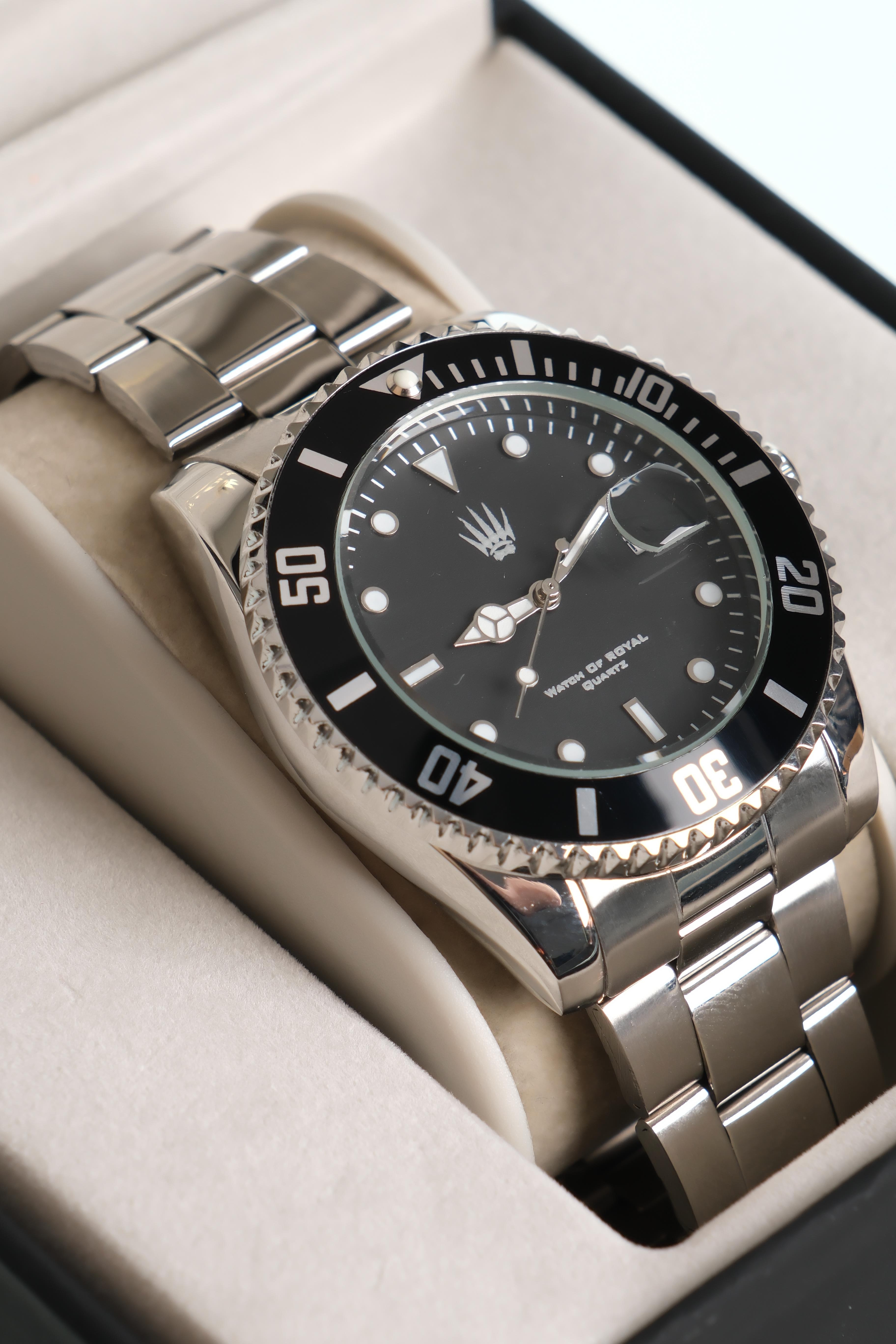 Titan Silver Black Kol SaatiWatchesWATCHOFROYALTitanTitan Silver Black Kol Saati