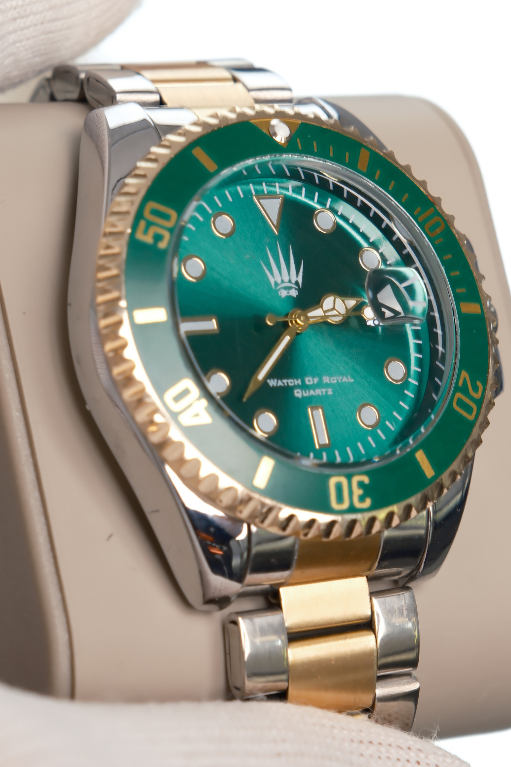 Titan Silver Gold Yeşil Kol SaatiWatchesWATCHOFROYALTitanTitan Silver Gold Yeşil Kol Saati