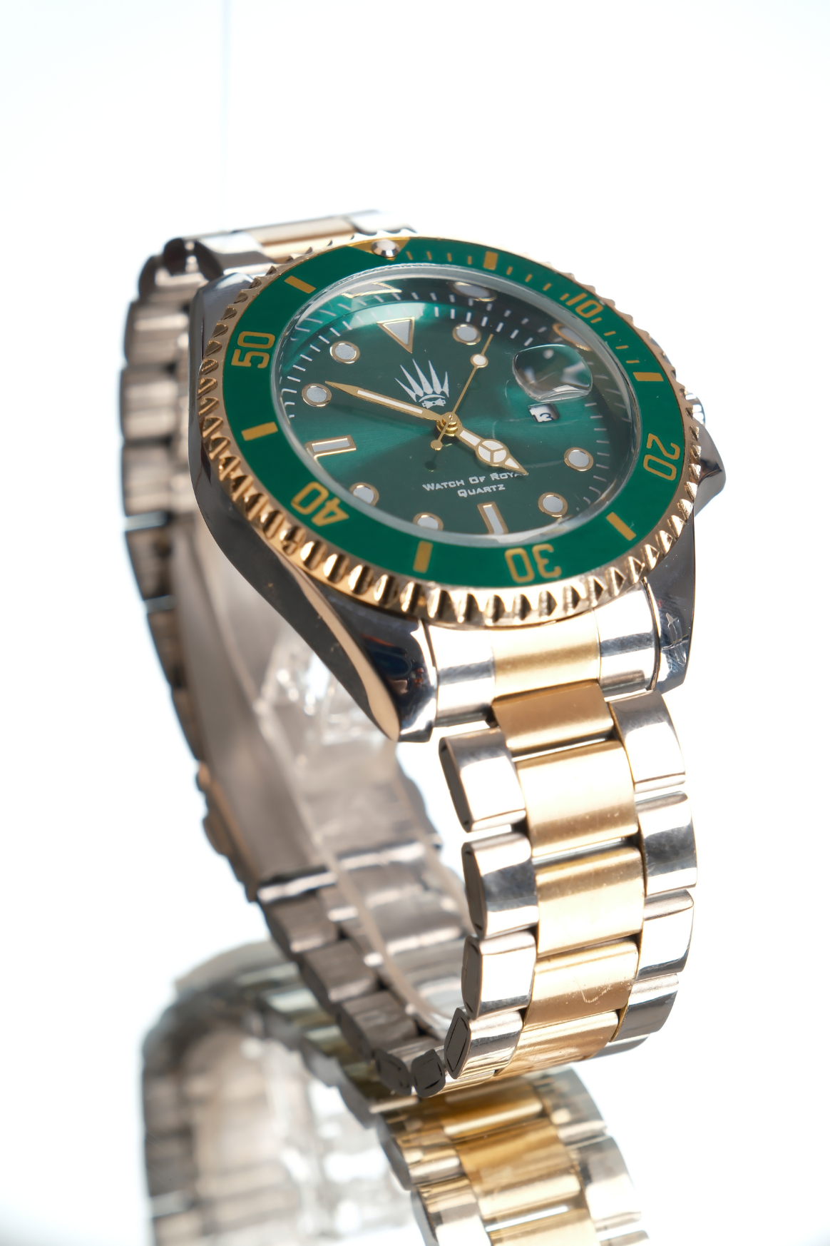 Titan Silver Gold Yeşil Kol SaatiWatchesWATCHOFROYALTitanTitan Silver Gold Yeşil Kol Saati