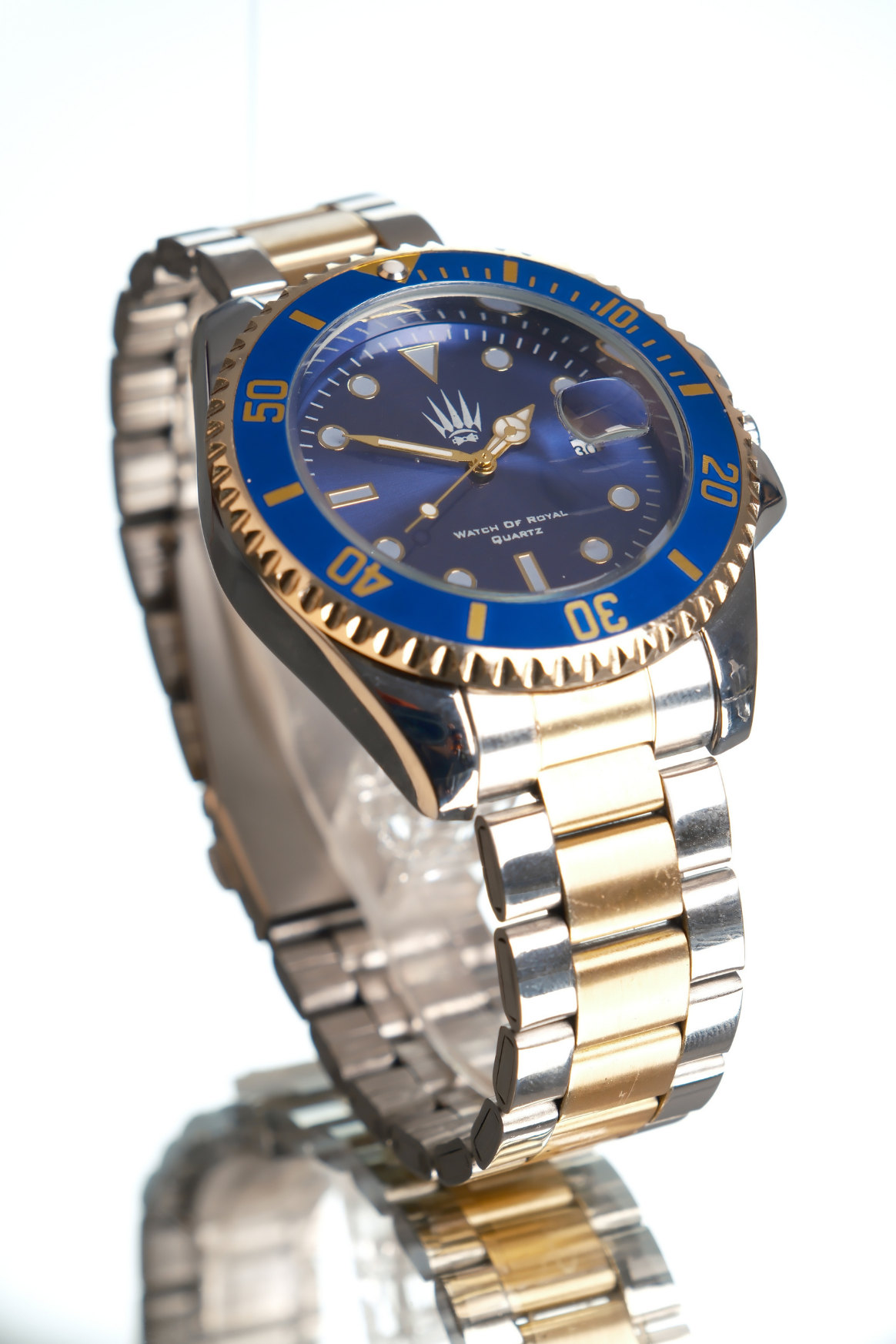 Titan Silver Gold Blue Kol SaatiKol SaatiWATCHOFROYALTitanTitan Silver Gold Blue Kol Saati