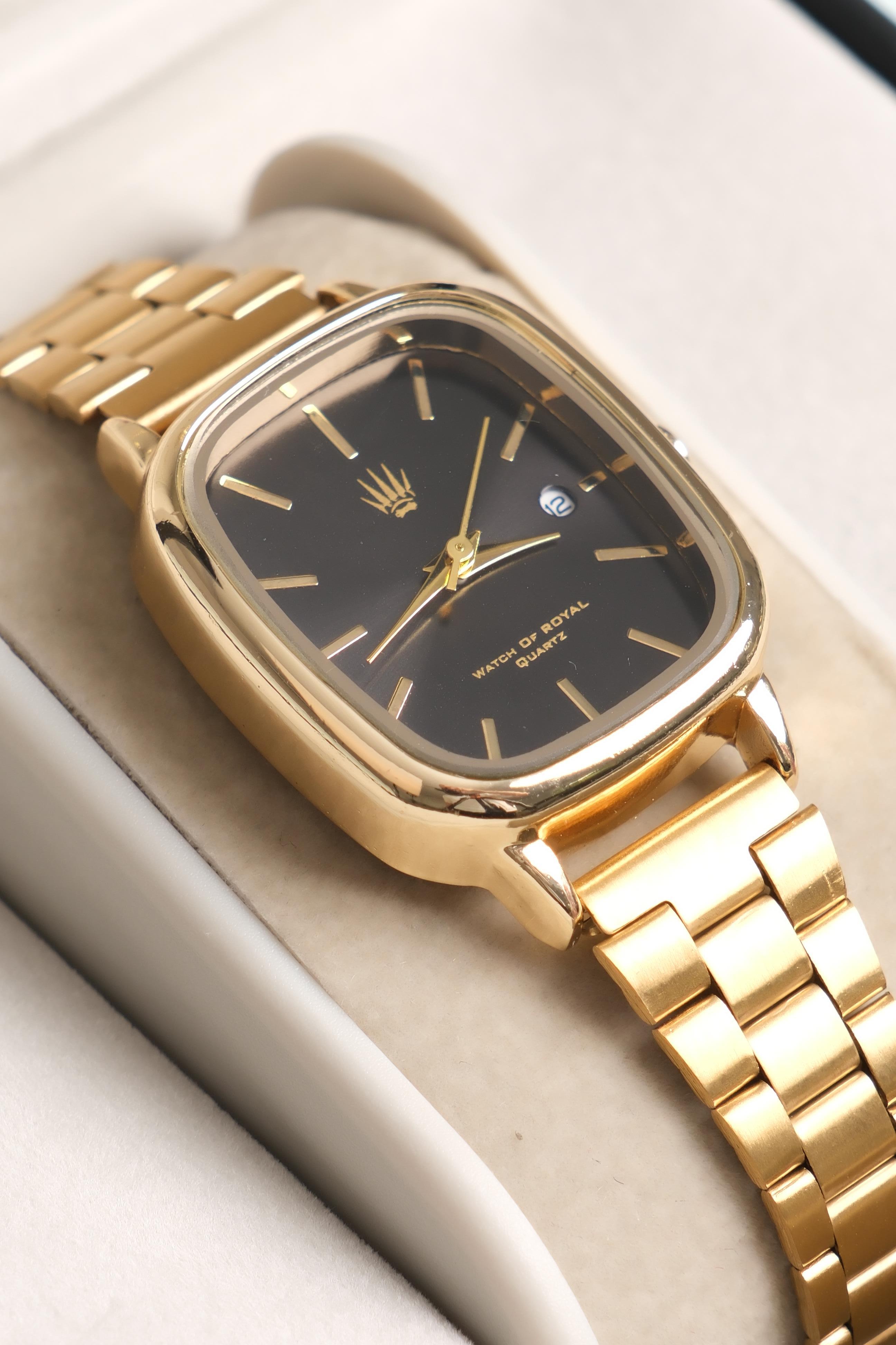 Valenza Classic Time Gold Black Kol SaatiKol SaatiWATCHOFROYALvalenzaValenza Classic Time Gold Black Kol Saati