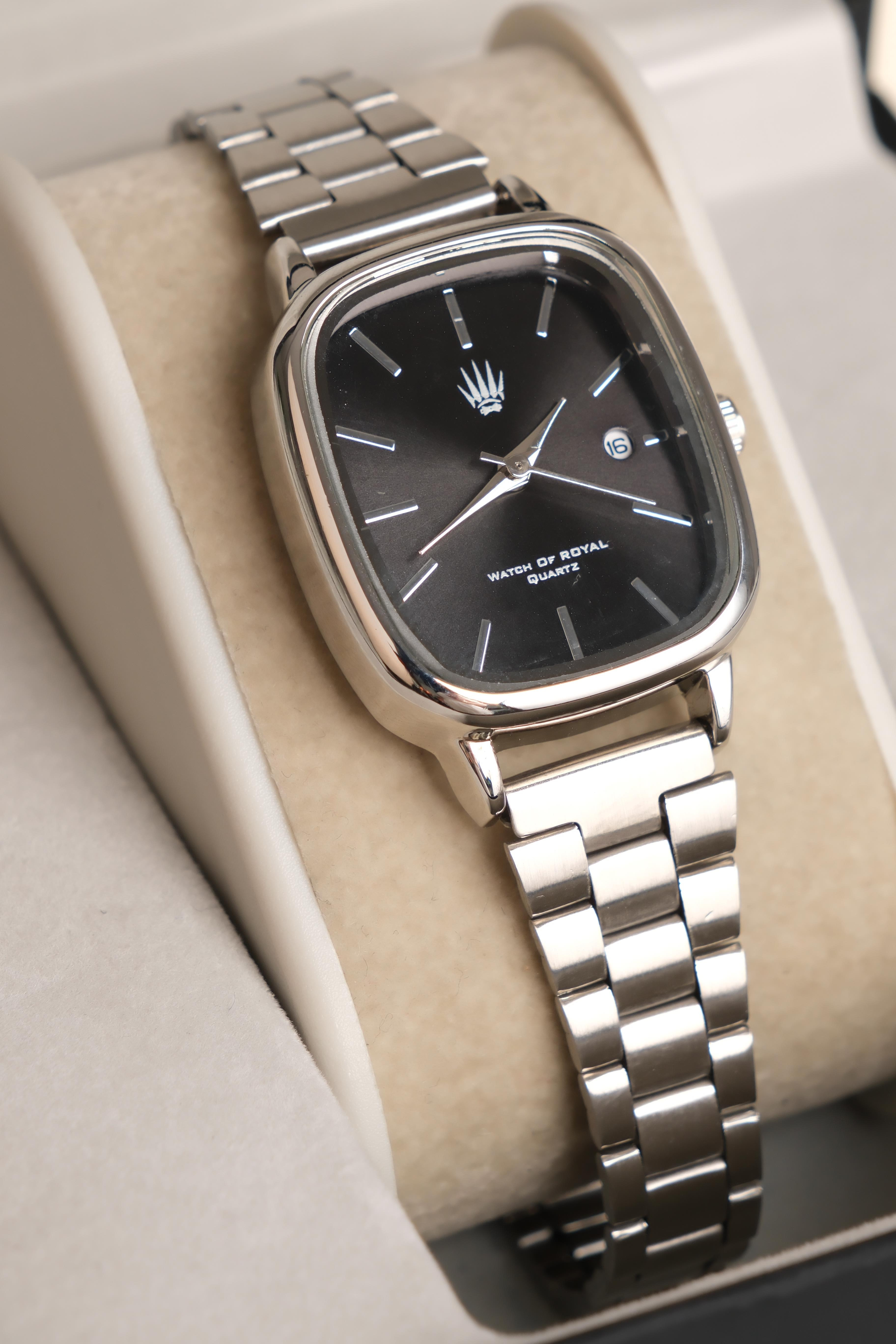 Valenza Classic Time Silver Black Kol SaatiKol SaatiWATCHOFROYALvalenzaValenza Classic Time Silver Black Kol Saati