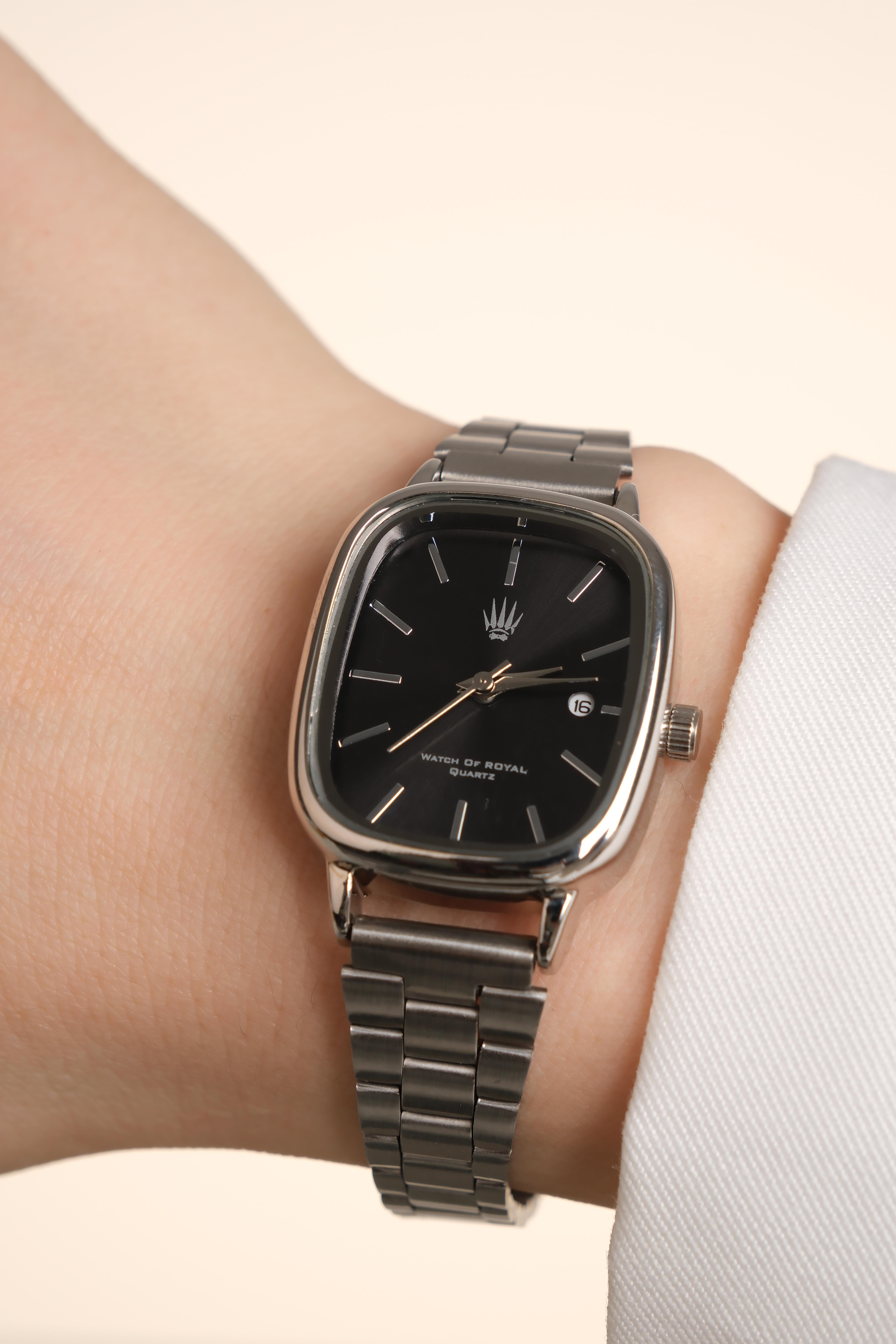 Valenza Classic Time Silver Black Kol SaatiKol SaatiWATCHOFROYALvalenzaValenza Classic Time Silver Black Kol Saati