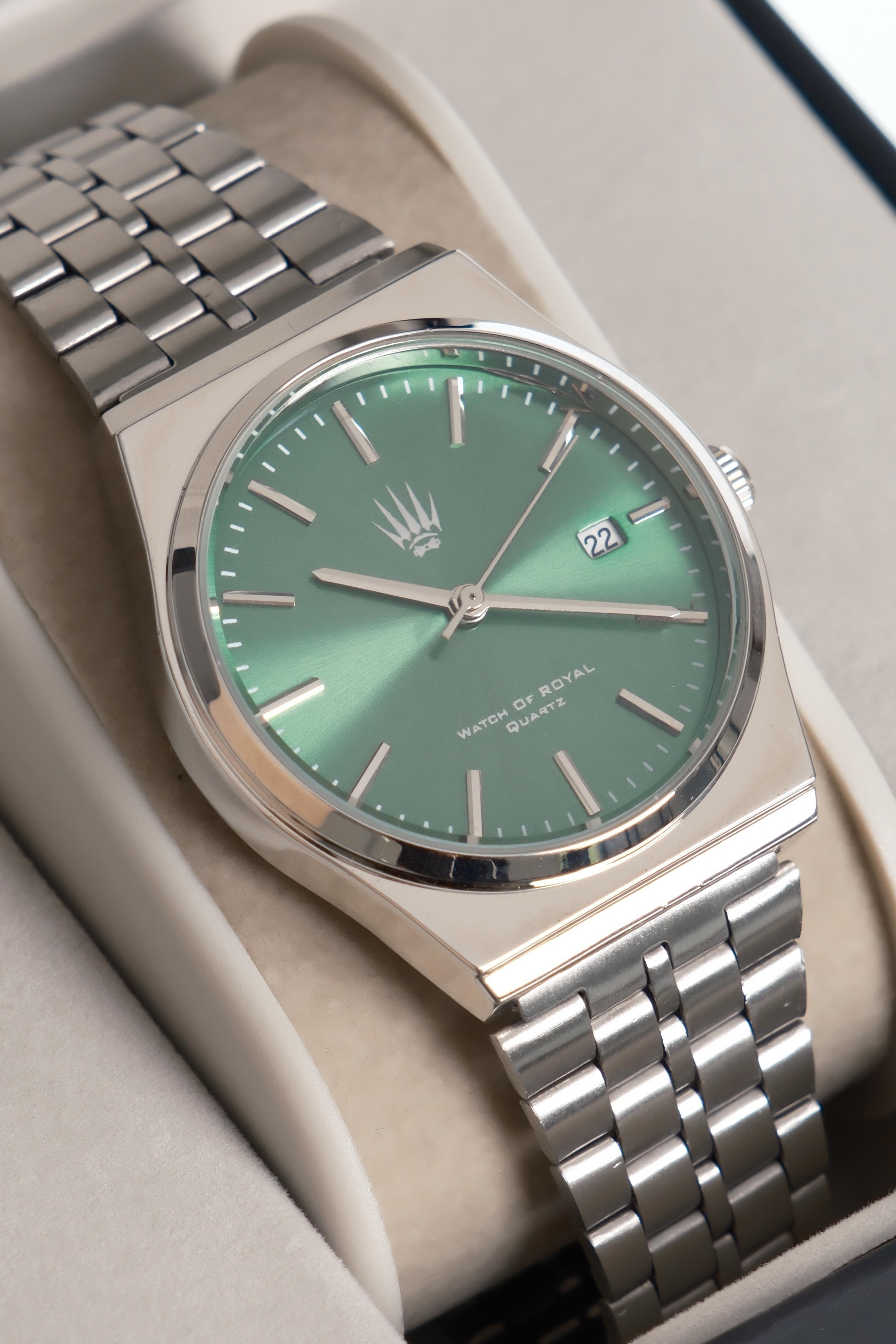 Virtus Classic Time Silver Yeşil Kol SaatiKol SaatiWATCHOFROYALVirtusClassicVirtus Classic Time Silver Yeşil Kol Saati