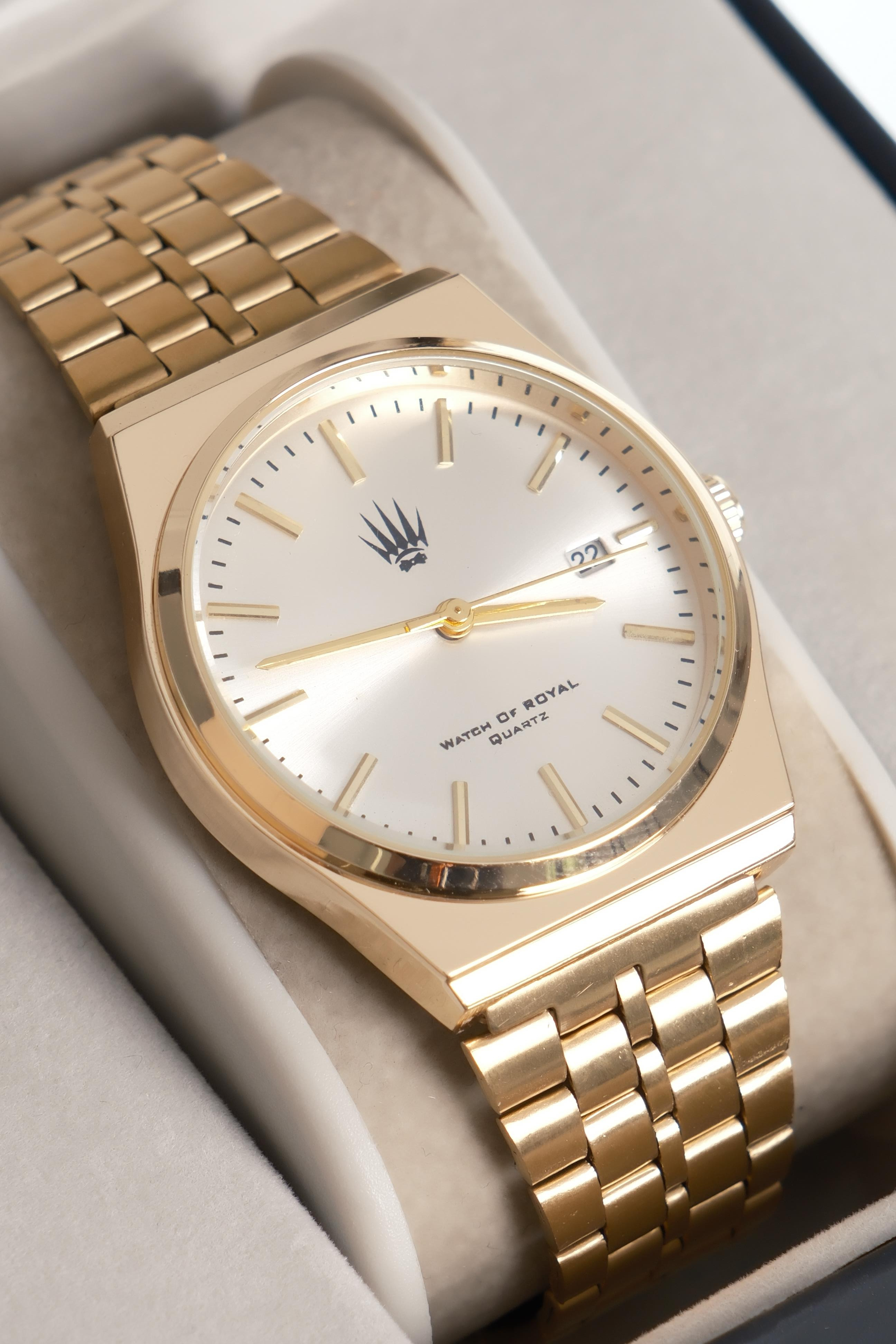 Virtus Classic Time Gold White Kol SaatiWatchesWATCHOFROYALVirtusClassicVirtus Classic Time Gold White Kol Saati