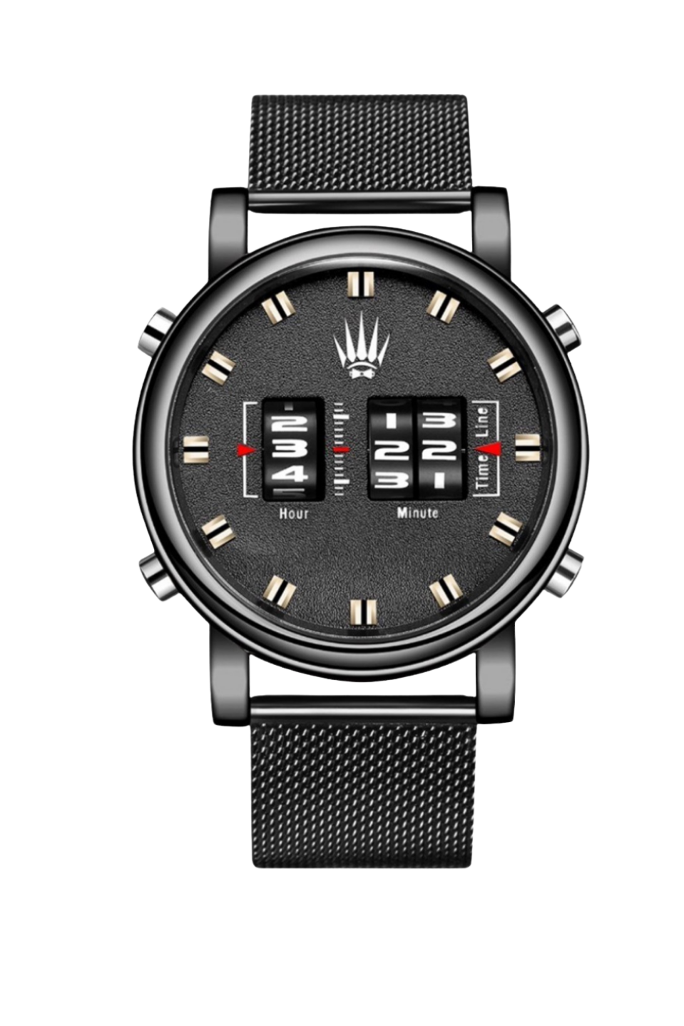 ROLLER DESIGN BLACK STELL MESH WRISTWATCHWatchesWATCHOFROYALW2020-1ROLLER DESIGN BLACK STELL MESH WRISTWATCH