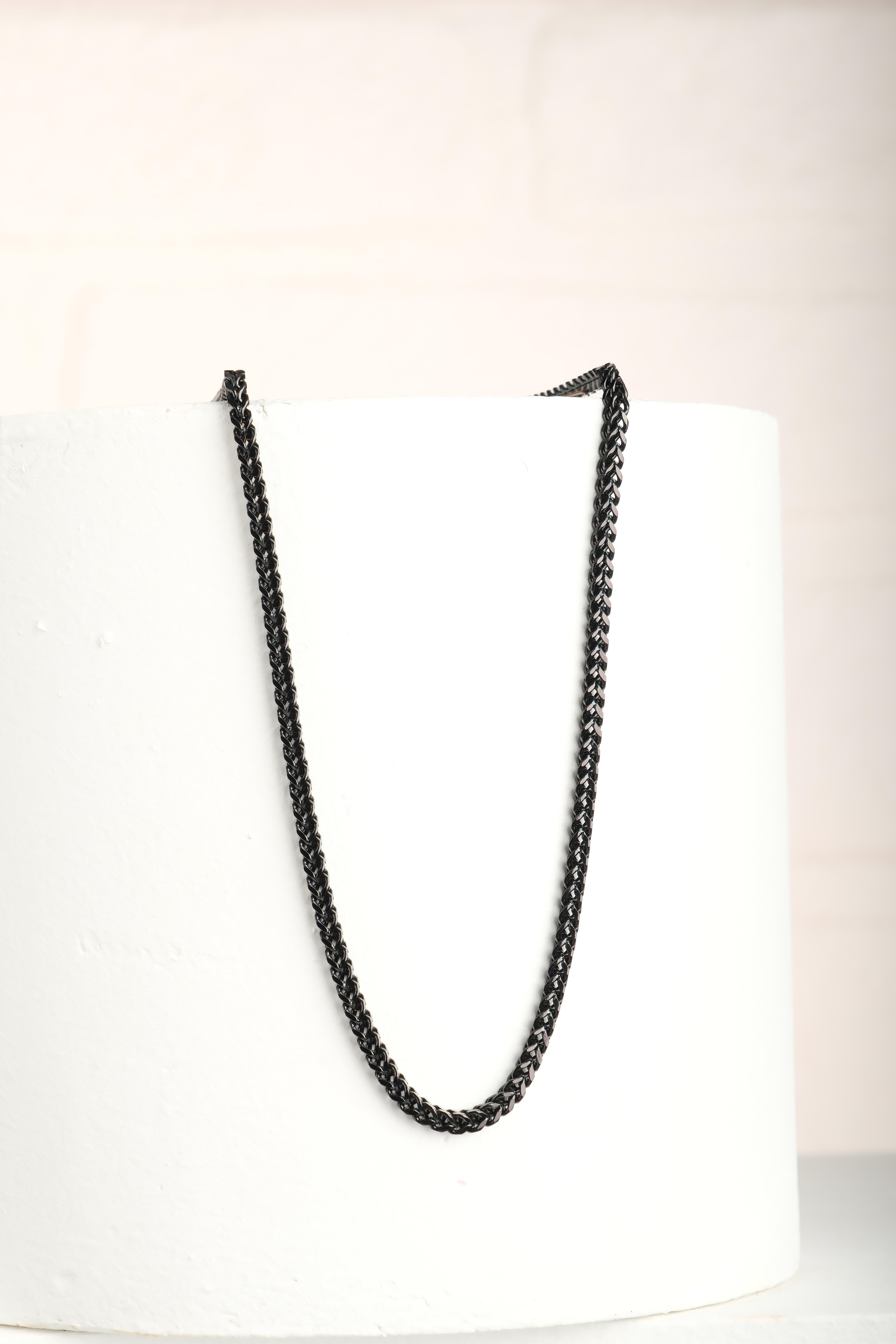 NICE SİYAH ÇELİK ZİNCİR KOLYEKolyeWATCHOFROYALNICENICE SİYAH ÇELİK ZİNCİR KOLYE