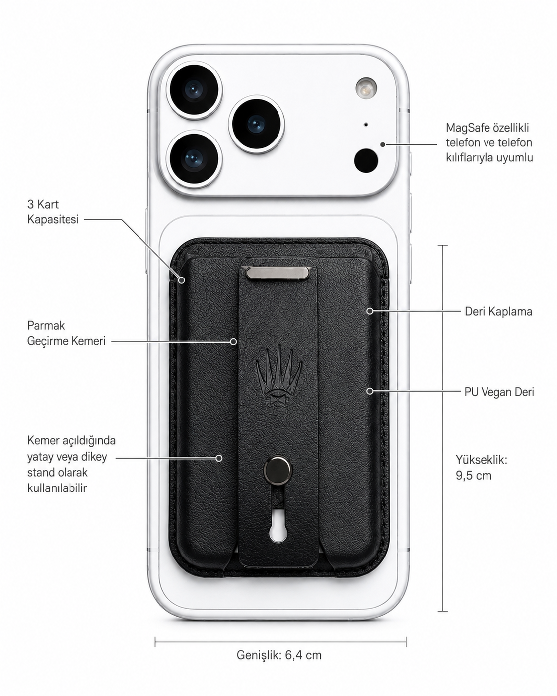 Foldy Standlı Gri Magnetik Yapıştırmalı Mıknatıslı KartlıkMagsafe KartlıkWATCHOFROYALFoldyFoldy Standlı Gri Magnetik Yapıştırmalı Mıknatıslı Kartlık