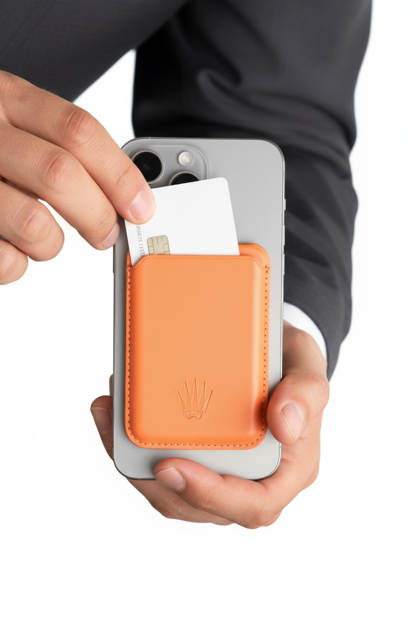 Kickstand Standlı Turuncu Magnetik Yapıştırmalı Mıknatıslı KartlıkMagsafe KartlıkWATCHOFROYALKickstandKickstand Standlı Turuncu Magnetik Yapıştırmalı Mıknatıslı Kartlık