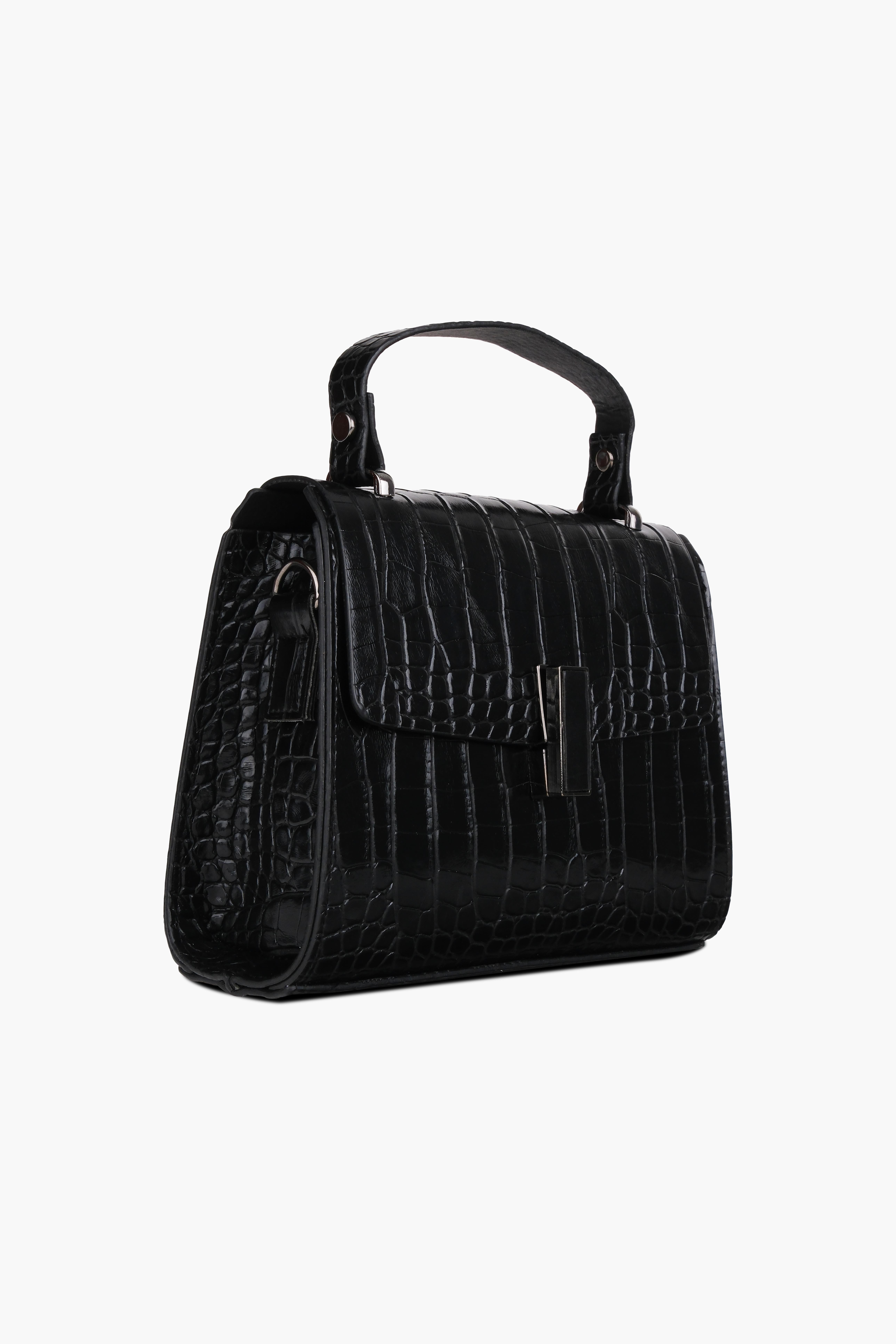 Siyah Desenli Çapraz Askılı El Çantası DaisyOmuz ÇantasıWATCHOFROYALDaisySiyah Desenli Çapraz Askılı El Çantası Daisy