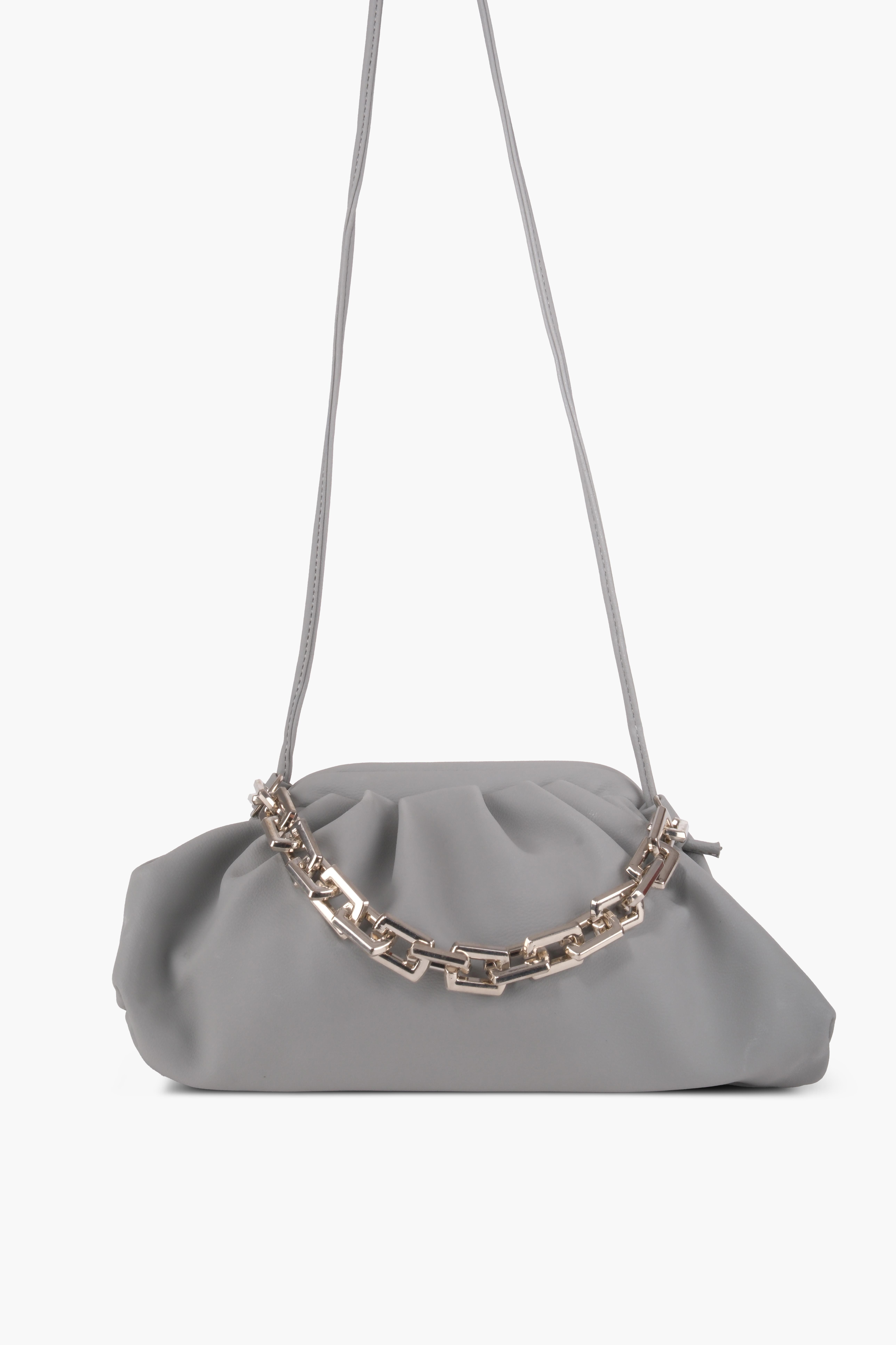 Kadın Gri Zincirli Çapraz Askılı Özel Kİlitli Deri Çanta EmmaShoulder BagWATCHOFROYALEMMAKadın Gri Zincirli Çapraz Askılı Özel Kİlitli Deri Çanta Emma