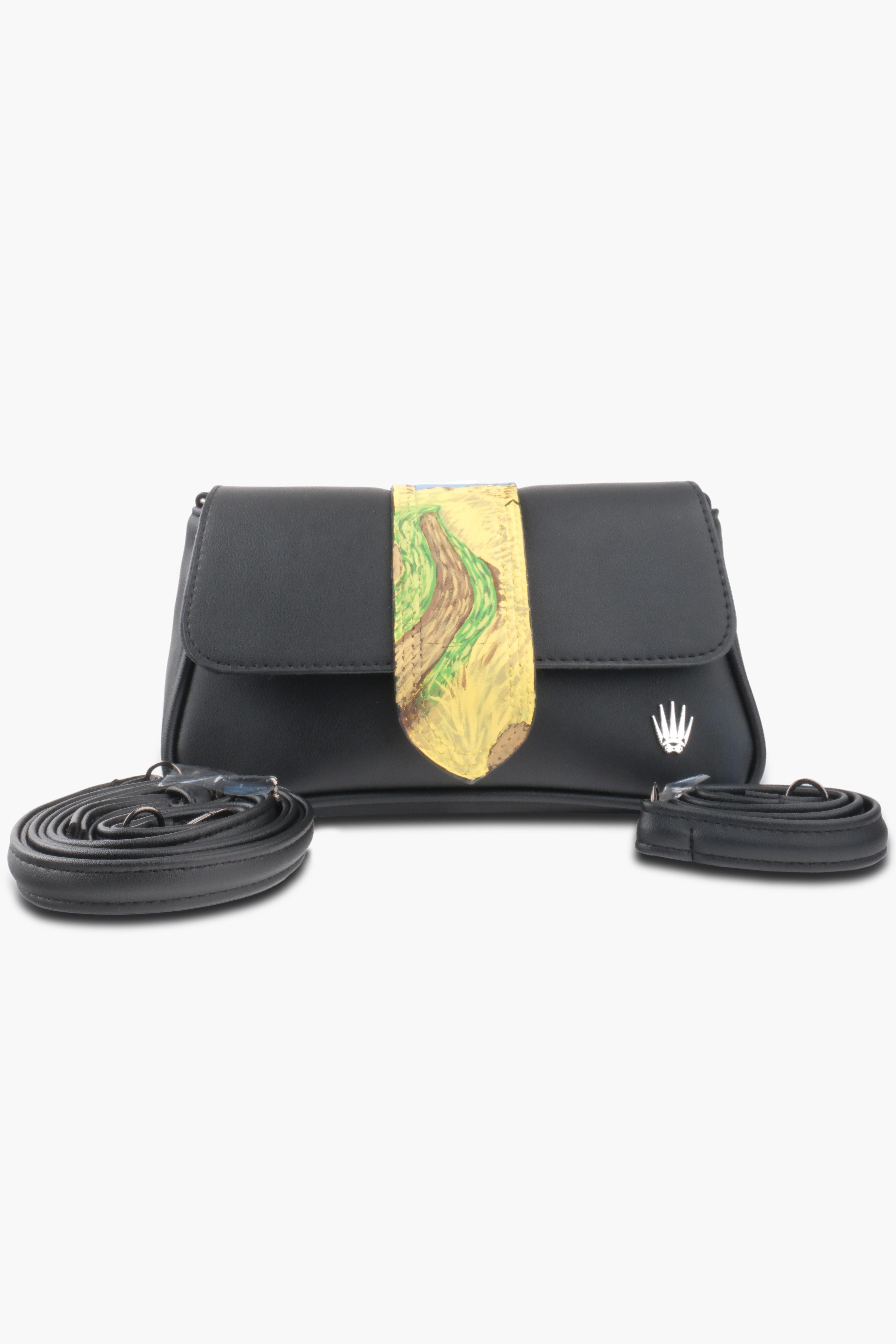 Kadın Buğdat Tarlası Ve Kargalar  Siyah Askılı Deri Ve Omuz Çantası JulietteOmuz ÇantasıWATCHOFROYALJULIETTEKadın Buğdat Tarlası Ve Kargalar  Siyah Askılı Deri Ve Omuz Çantası Juliette