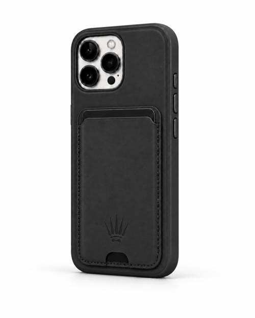 STANDLI IPHONE 11 SİYAH DERİ TELEFON KILIFI