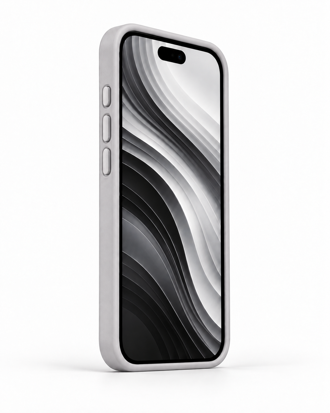 STANDLI IPHONE 15 PLUS GRİ DERİ TELEFON KILIFI