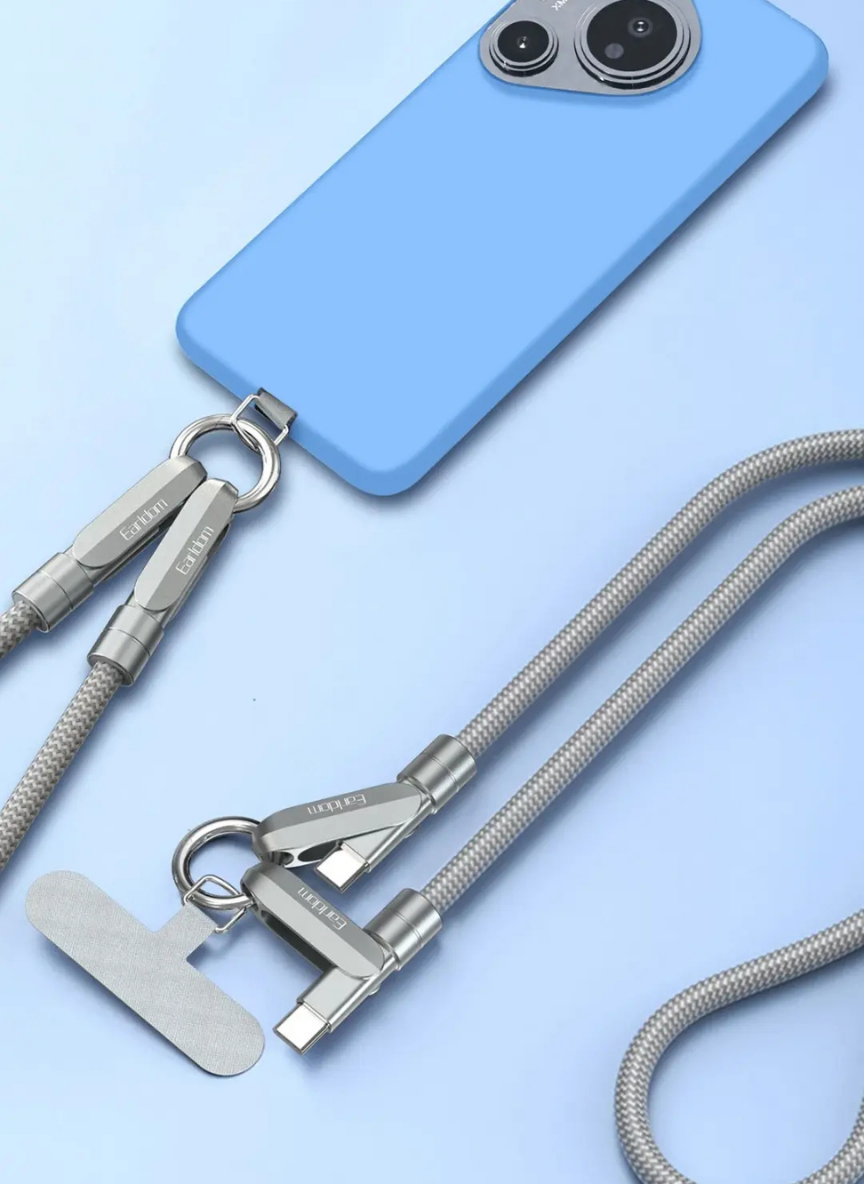 EC-208CL 1M 27W Type-C to Lightning Ekstra Boyun Askısına Dönüşme Özellikli PD Hızlı Şarj Kablosu - GümüşPowerbankWATCHOFROYALType-CEC-208CL 1M 27W Type-C to Lightning Ekstra Boyun Askısına Dönüşme Özellikli PD Hızlı Şarj Kablosu - Gümüş