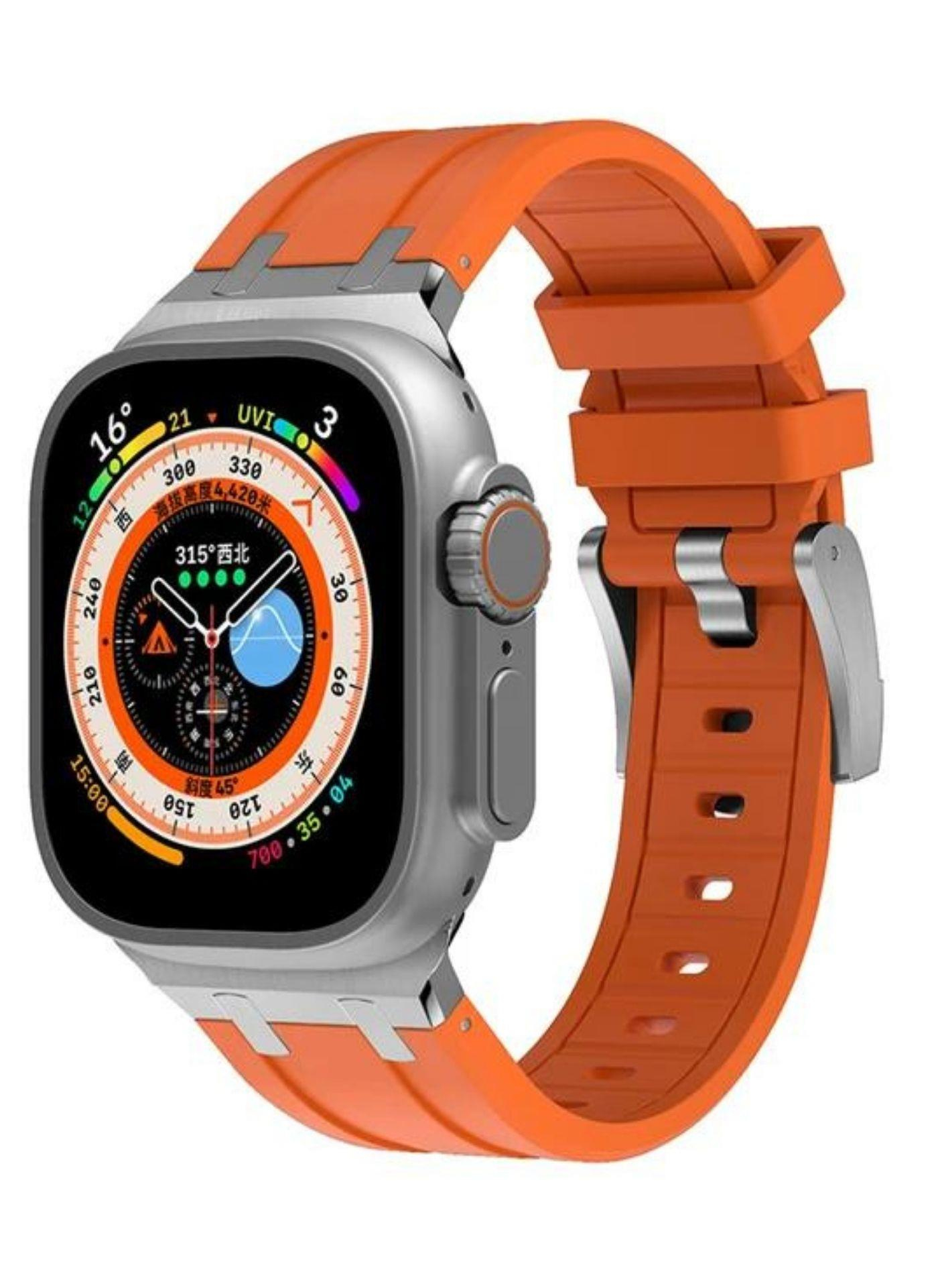 Apple Slikon Saat Kayışı Silver Turuncu watch ultra 9 8 7 6 SE 5  49mm 45 mm 44 mm 42 mmSaat KordonuWATCHOFROYALappleslknApple Slikon Saat Kayışı Silver Turuncu watch ultra 9 8 7 6 SE 5  49mm 45 mm 44 mm 42 mm