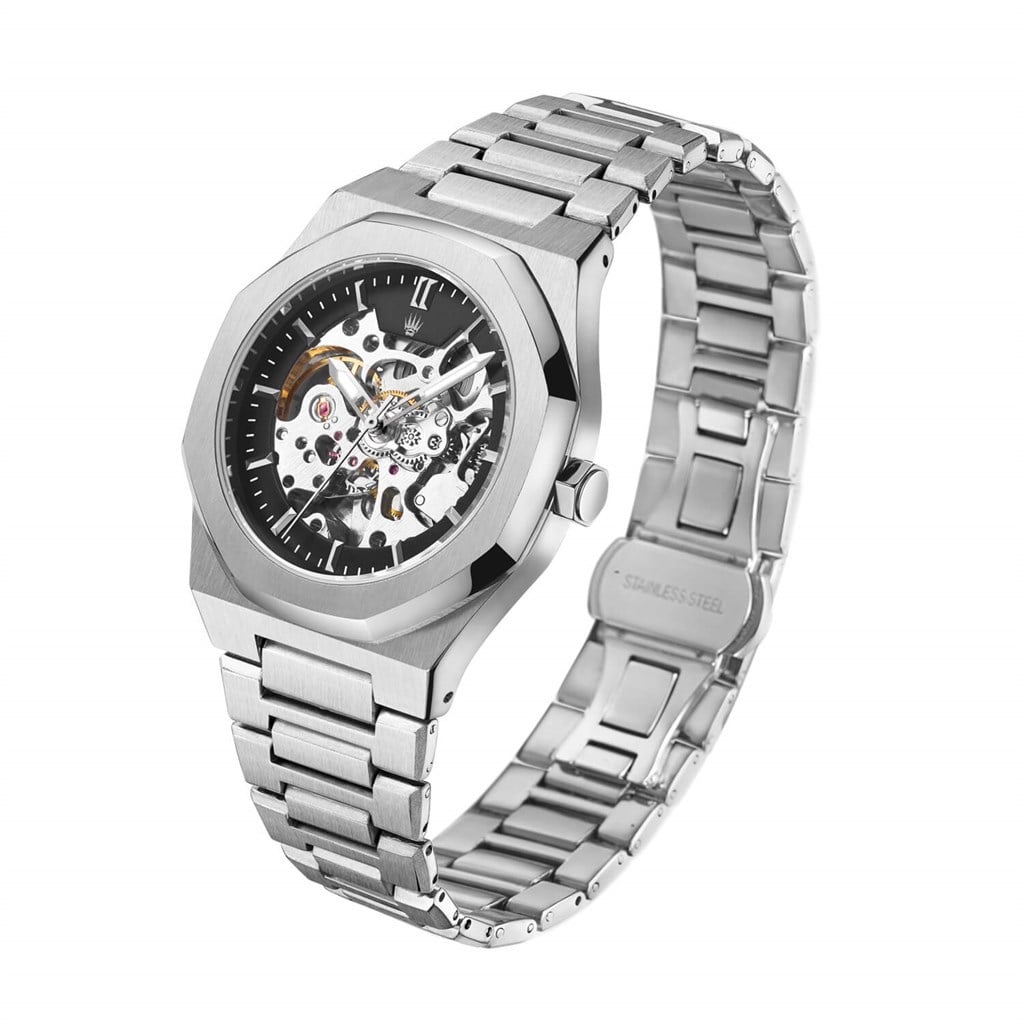ROYAL CROWN AUTOMATIC SILVER KOL SAATİSAATROYAL WATCHESRYLCRWNAUTMCSLVRROYAL CROWN AUTOMATIC SILVER KOL SAATİ
