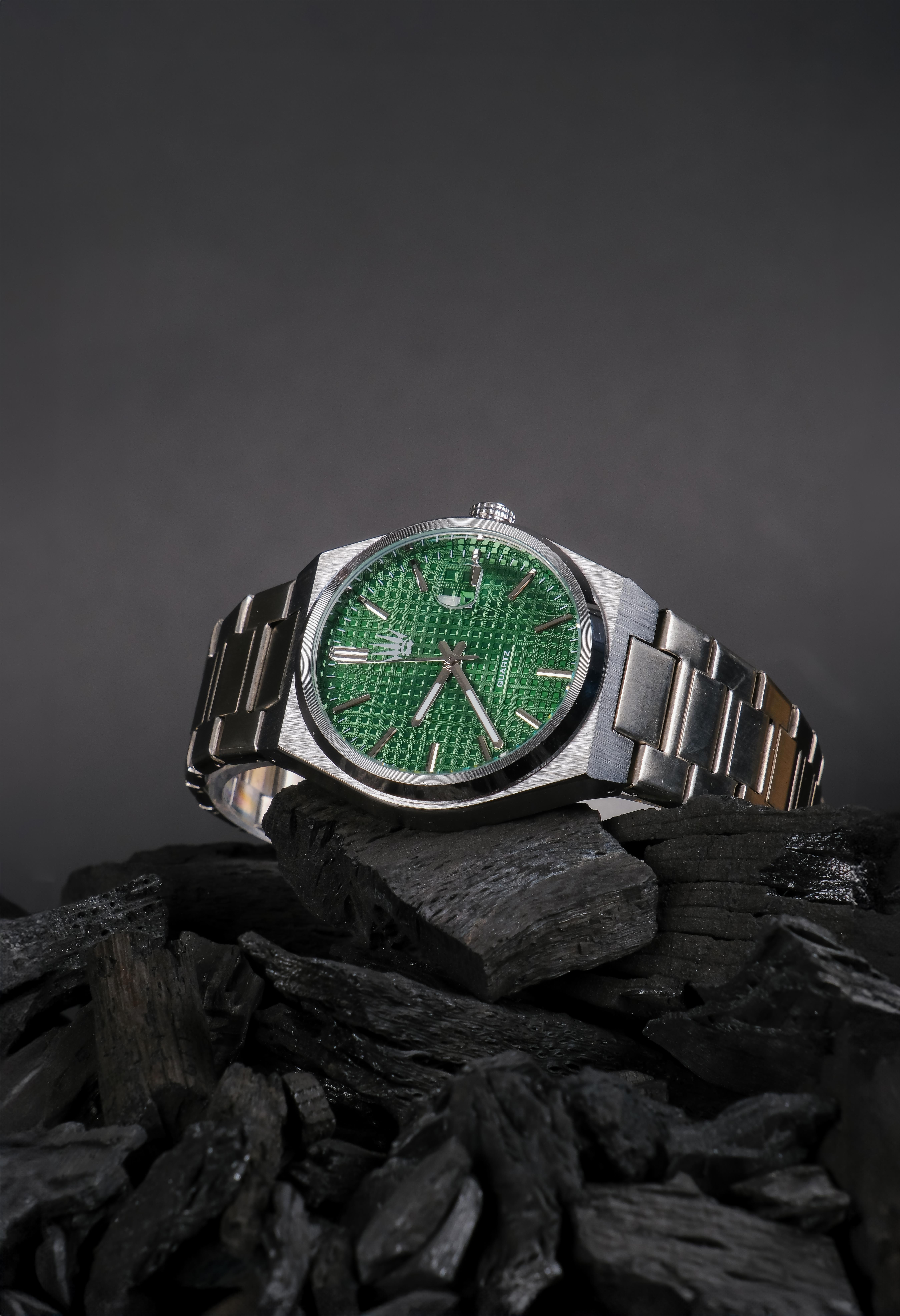 Vortex Silver Green Çelik Kol SaatiSaatWATCHOFROYALVORTEXVortex Silver Green Çelik Kol Saati