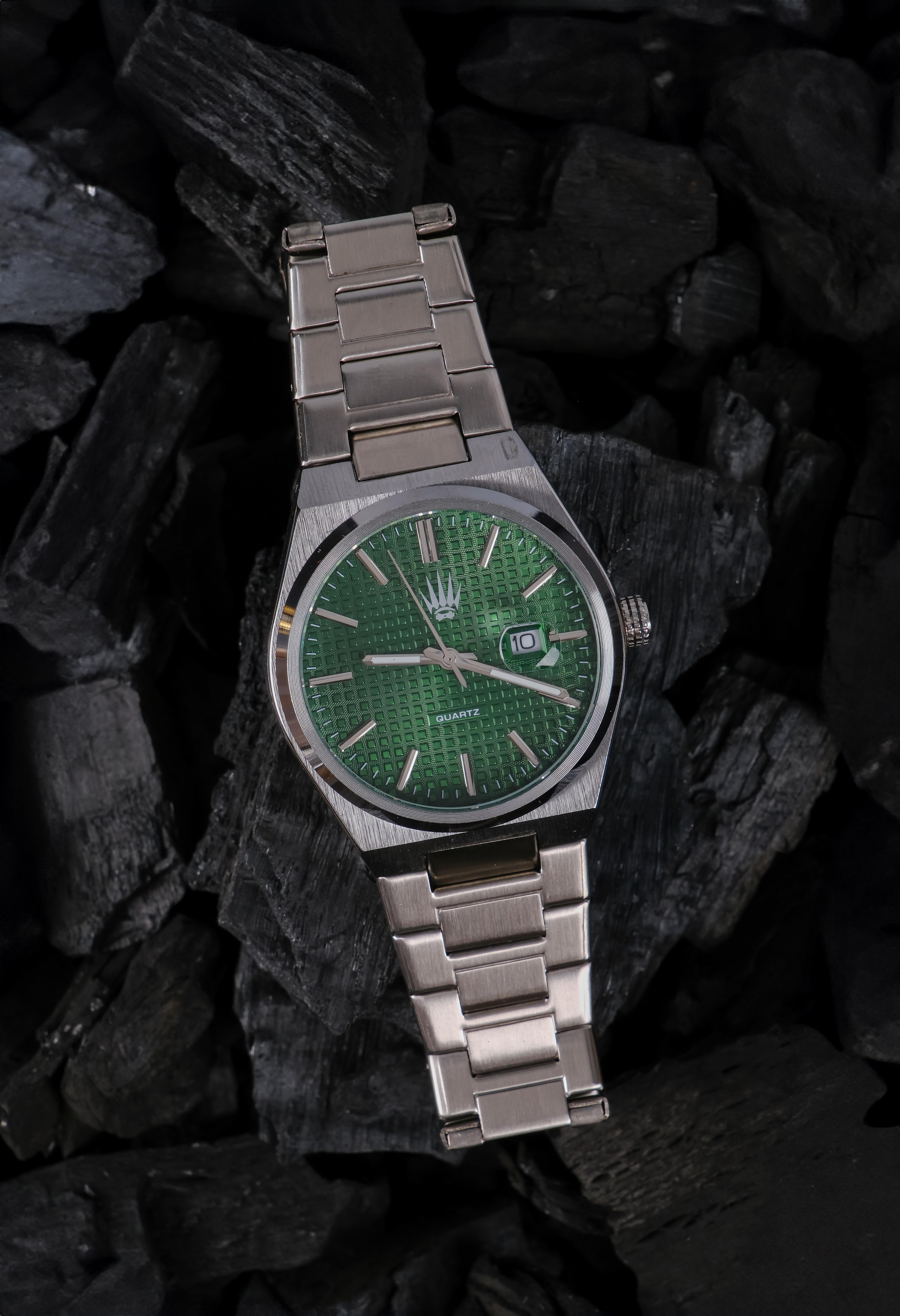 Vortex Silver Green Çelik Kol SaatiSaatWATCHOFROYALVORTEXVortex Silver Green Çelik Kol Saati