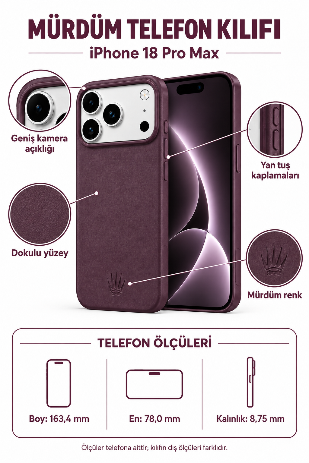 Bexocase Iphone 18 Pro Max Mor Manyetik Özellikli Deri Kılıf Telefon CüzdanıWATCHOFROYALBexocase18promaxBexocase Iphone 18 Pro Max Mor Manyetik Özellikli Deri Kılıf 