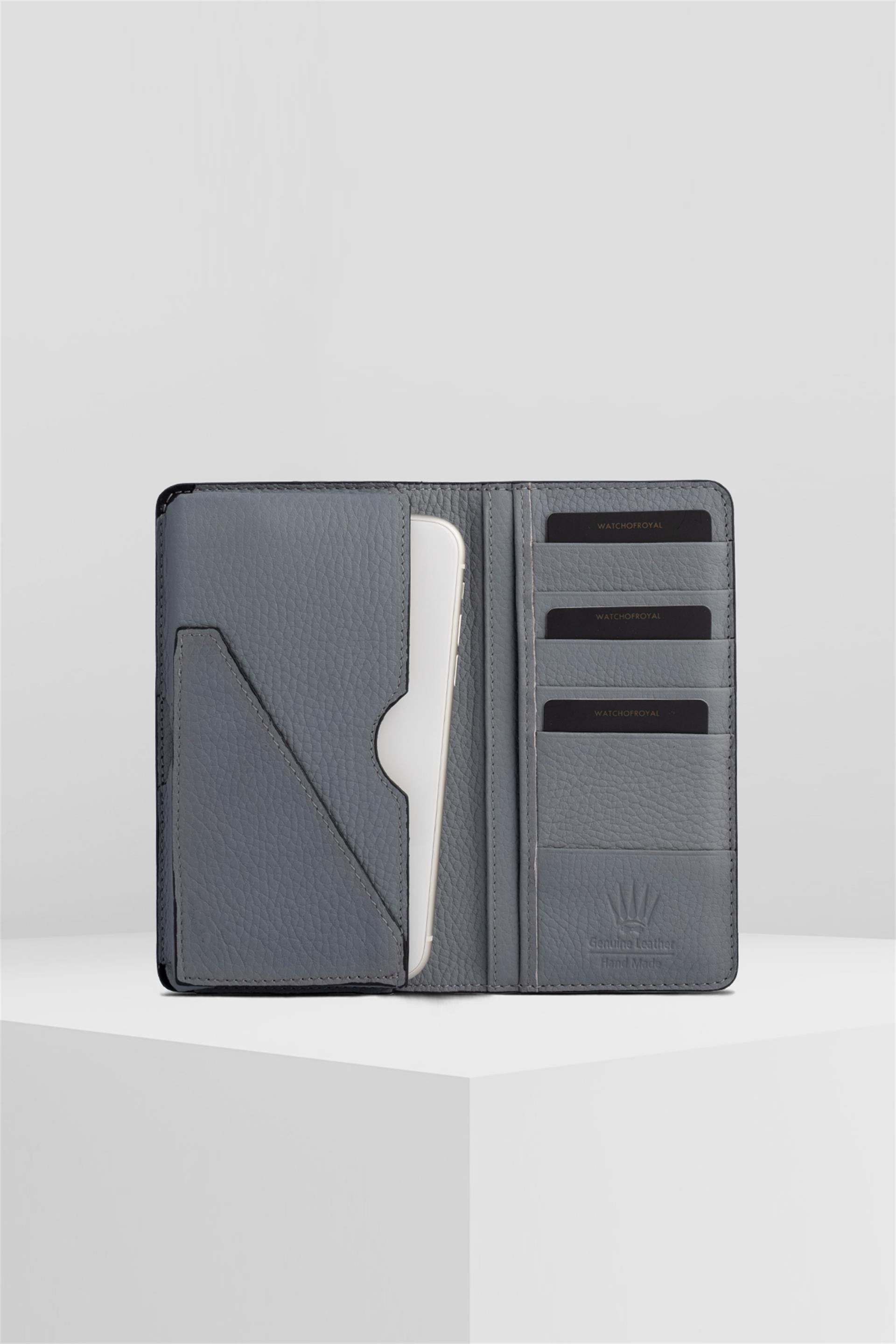ELEGANT GREY HAKİKİ DERİ TELEFON CÜZDANITELEFON CÜZDANIWATCHOFROYALELGNTGRYELEGANT GREY HAKİKİ DERİ TELEFON CÜZDANI