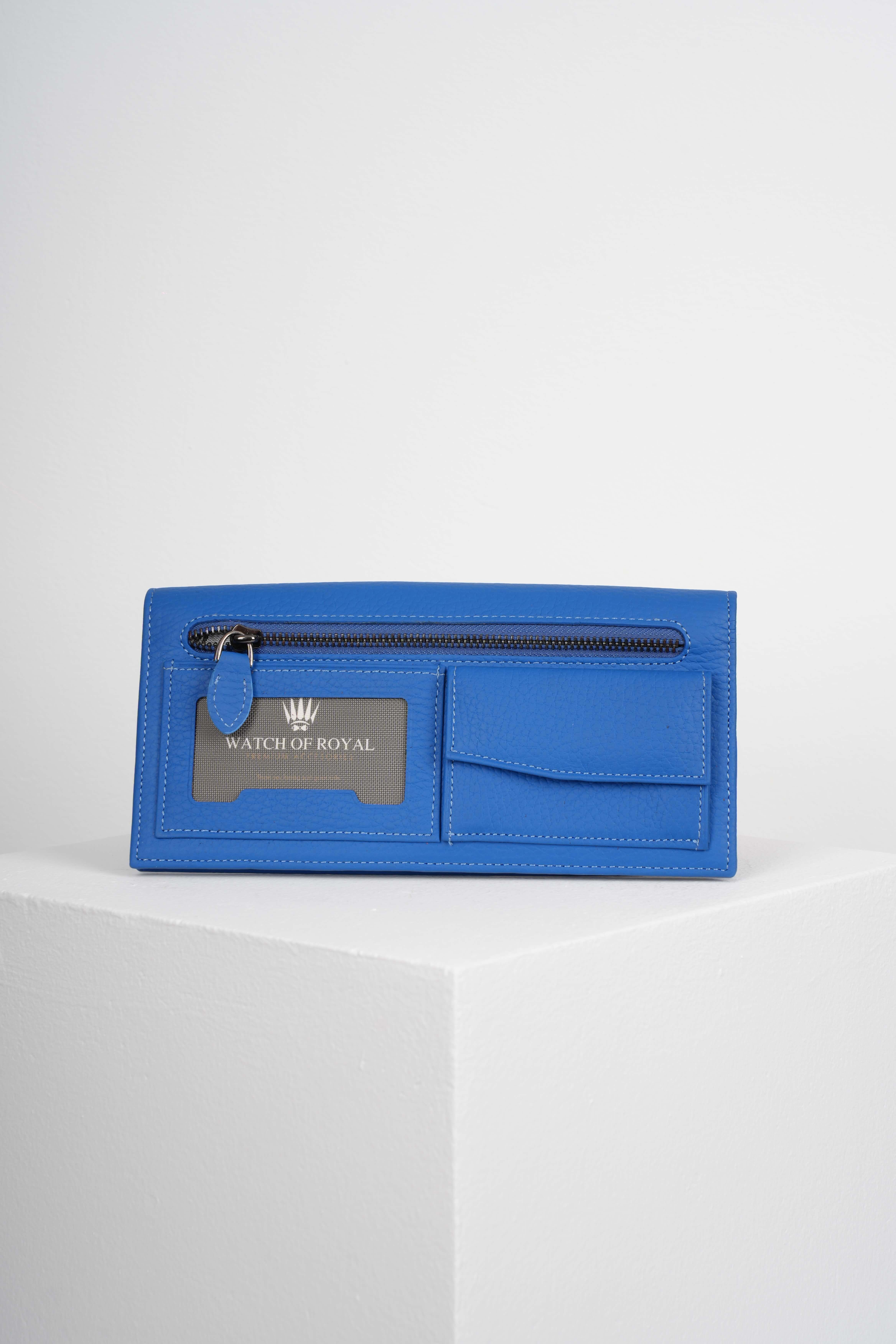EMPIRE BLUE GENUINE LEATHER PHONE WALLETTelefon CüzdanıWATCHOFROYALEMPRBLEMPIRE BLUE GENUINE LEATHER PHONE WALLET