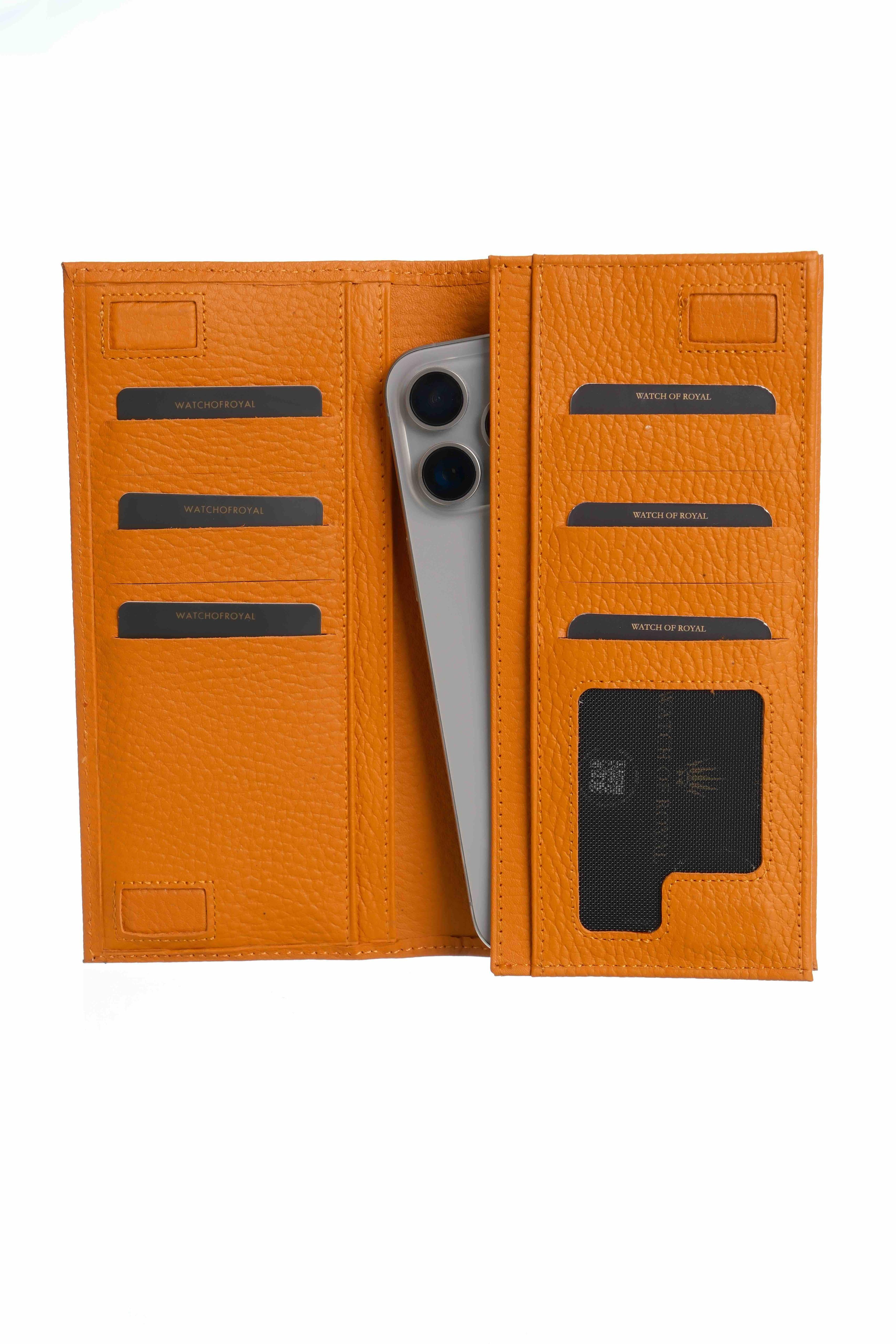 PARIS TURUNCU HAKİKİ DERİ TELEFON CÜZDANITelefon CüzdanıWATCHOFROYALPARİSPARIS TURUNCU HAKİKİ DERİ TELEFON CÜZDANI