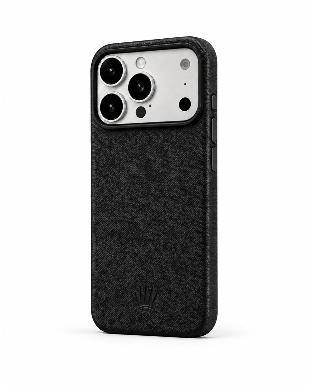 Woven Iphone 17 Pro Siyah Manyetik Özellikli Deri Kılıf 
