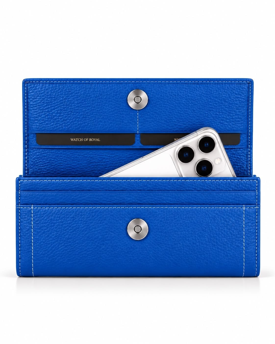 MARCO BLUE GENUINE LEATHER PHONE WALLET