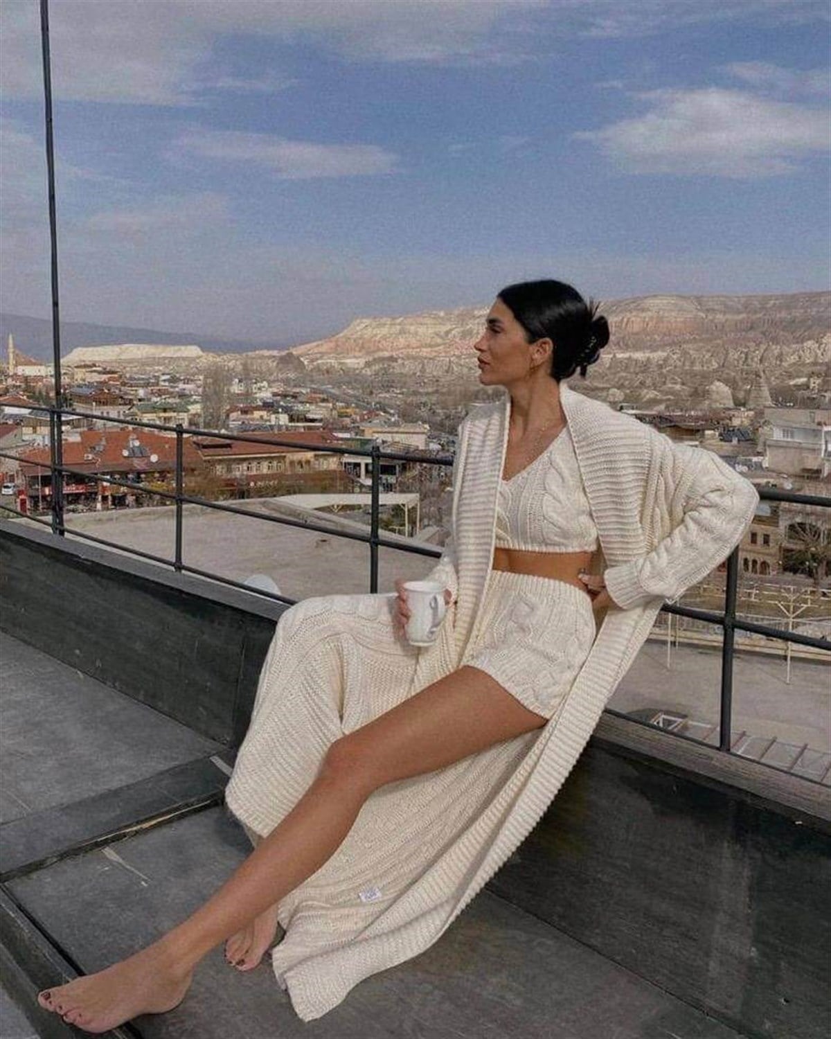 3 Parça Triko Örme Takım