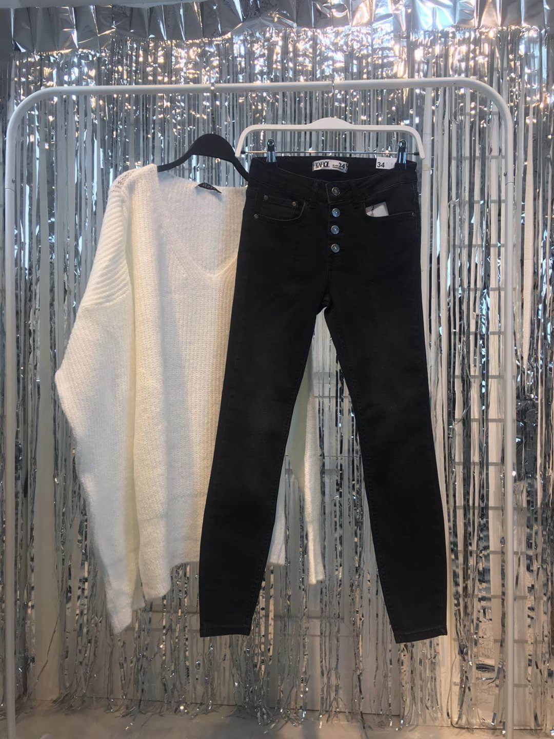 4 Düğme Füme Skinny Jean