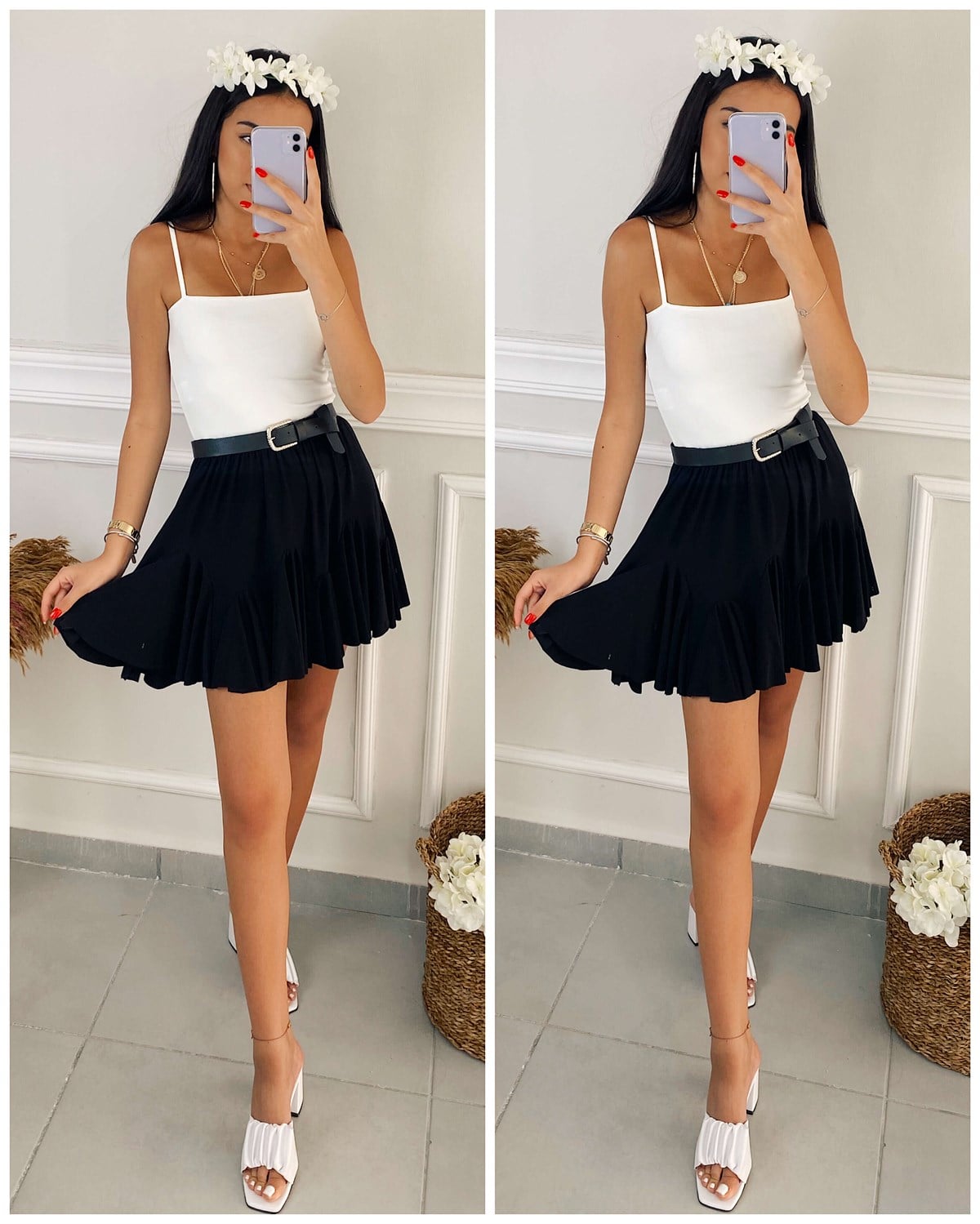 Çift Kat Askılı Çıtçıtlı Body Suit Bluz
