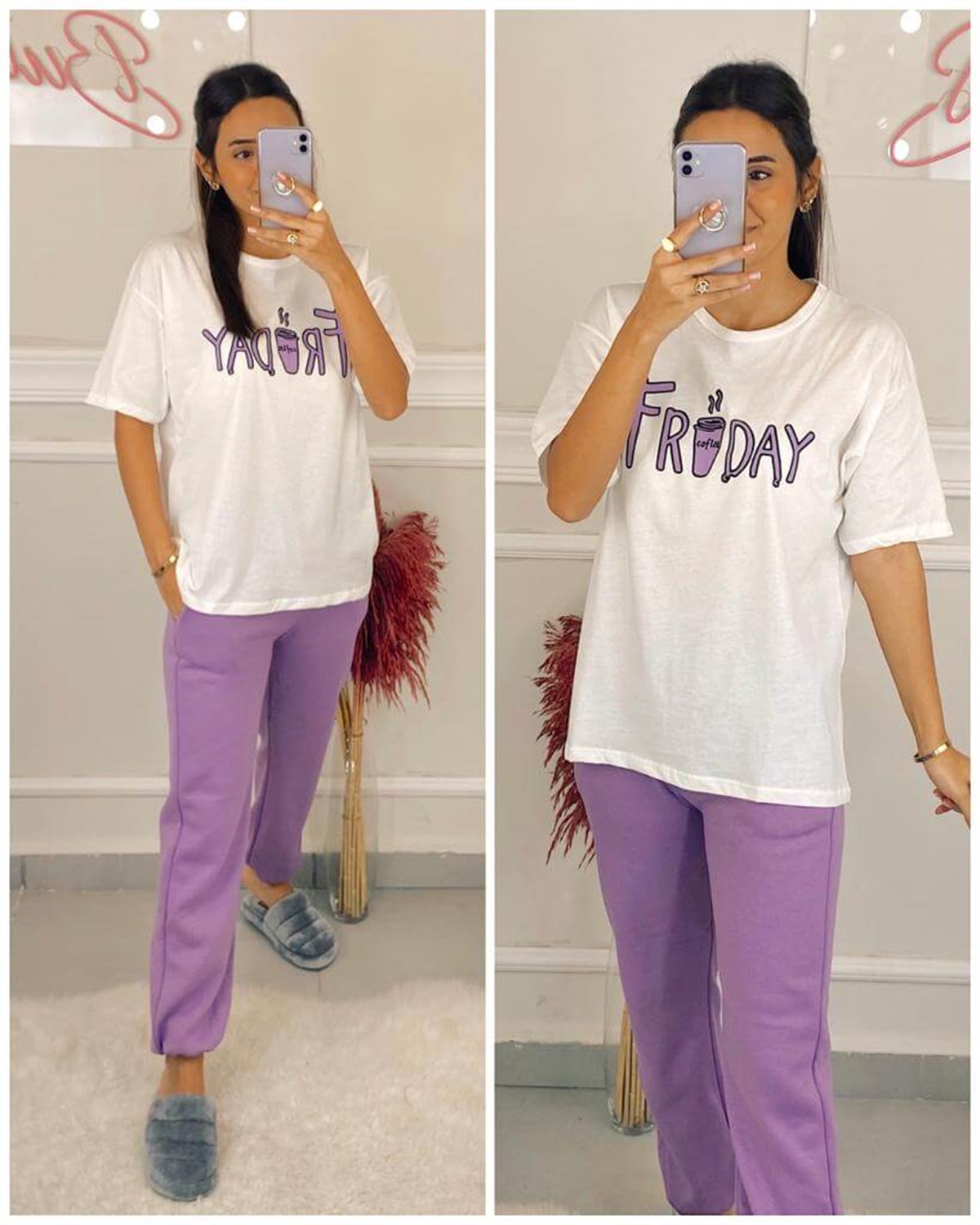 Friday Baskı T-shirt