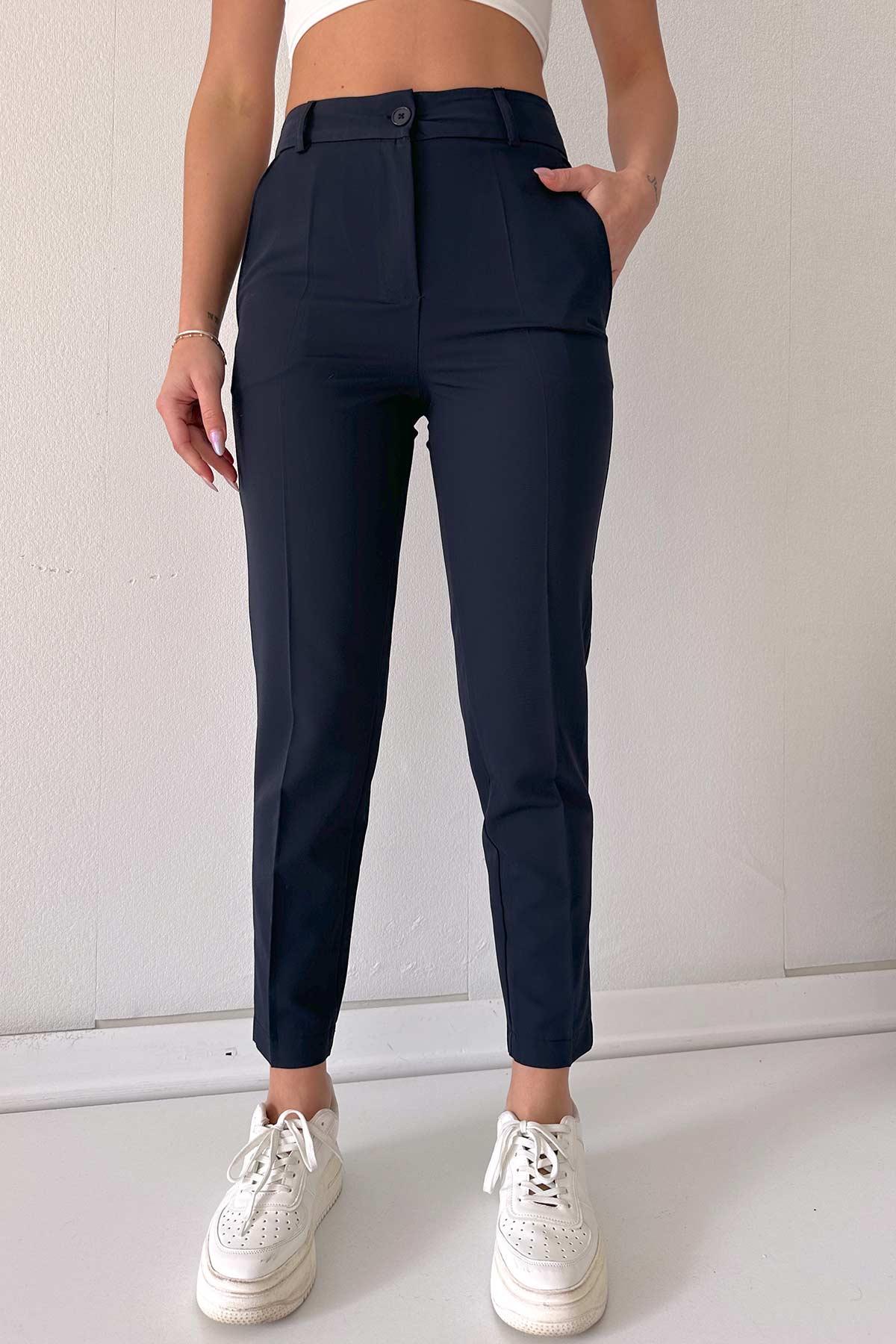 Havuç Model  Dar Paça Pantolon - Lacivert