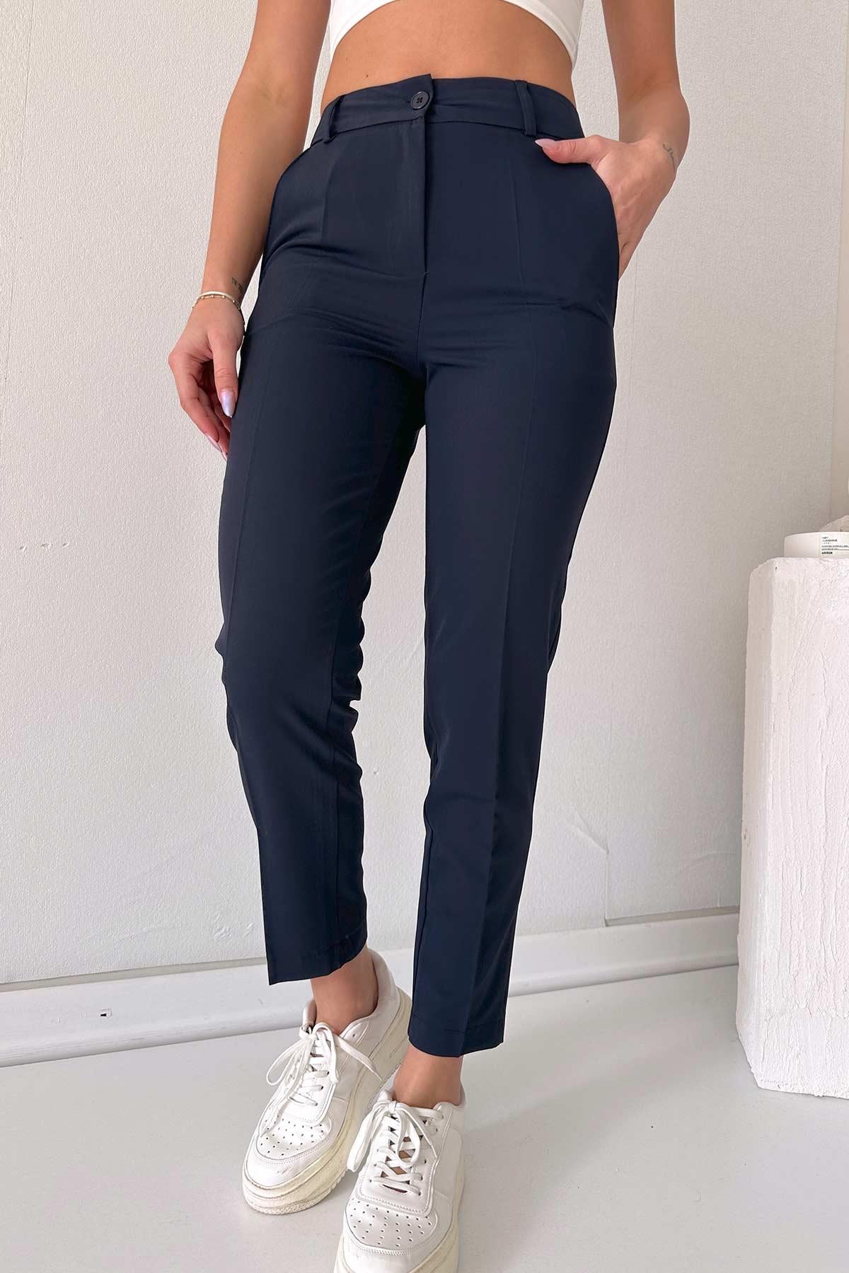 Havuç Model  Dar Paça Pantolon - Lacivert