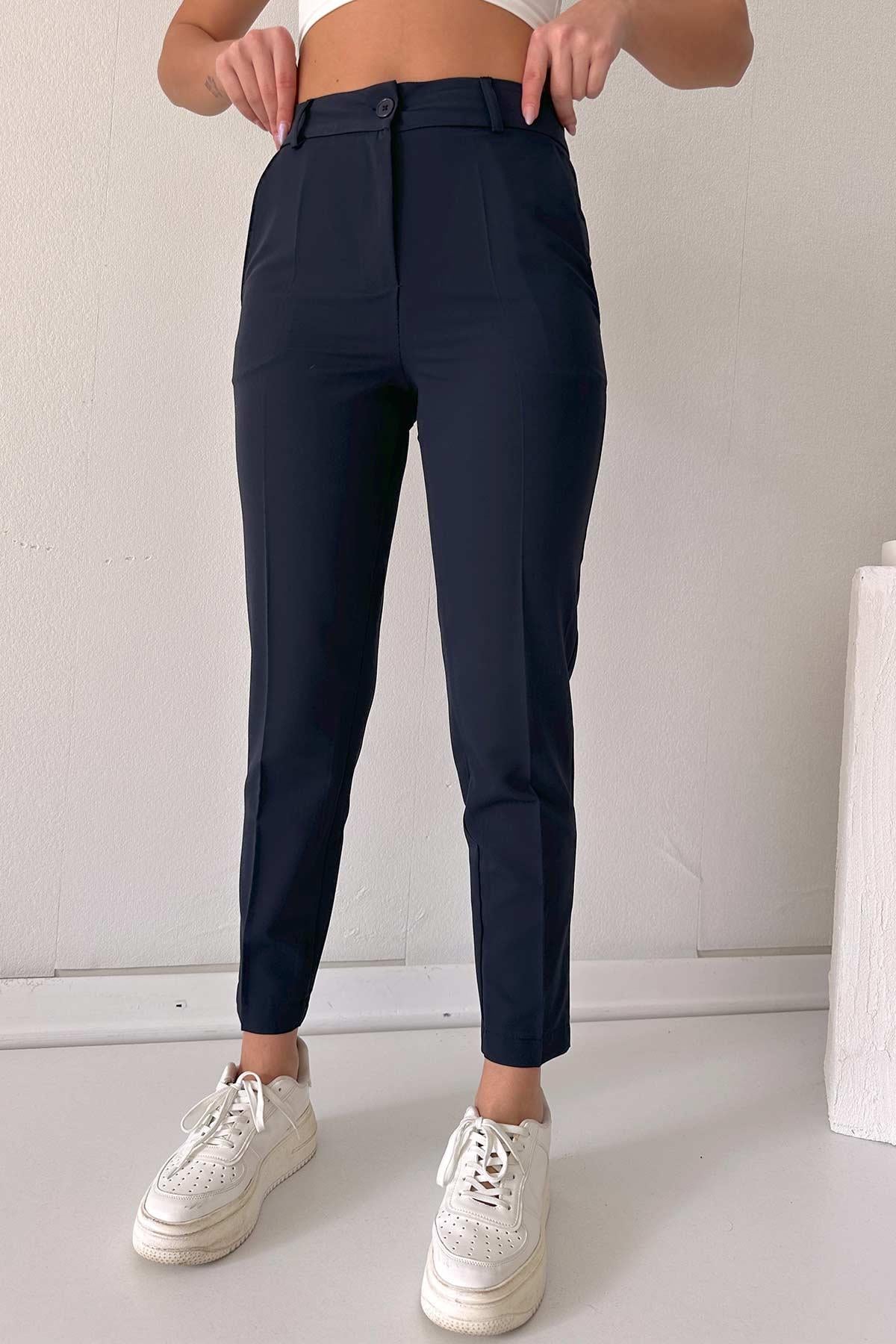 Havuç Model  Dar Paça Pantolon - Lacivert