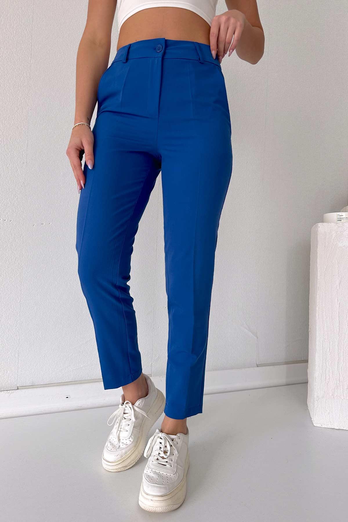 Havuç Model  Dar Paça Pantolon -  Mavi
