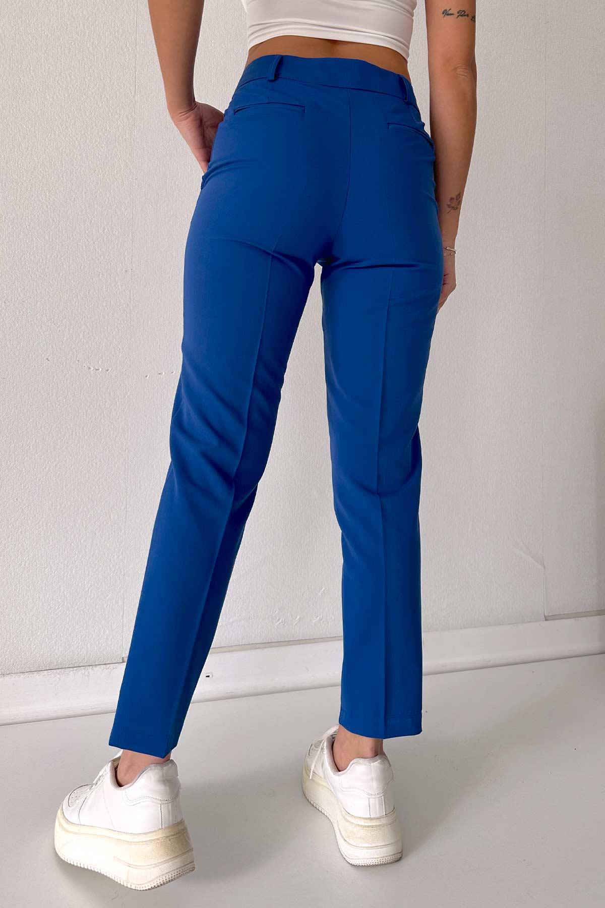Havuç Model  Dar Paça Pantolon -  Mavi